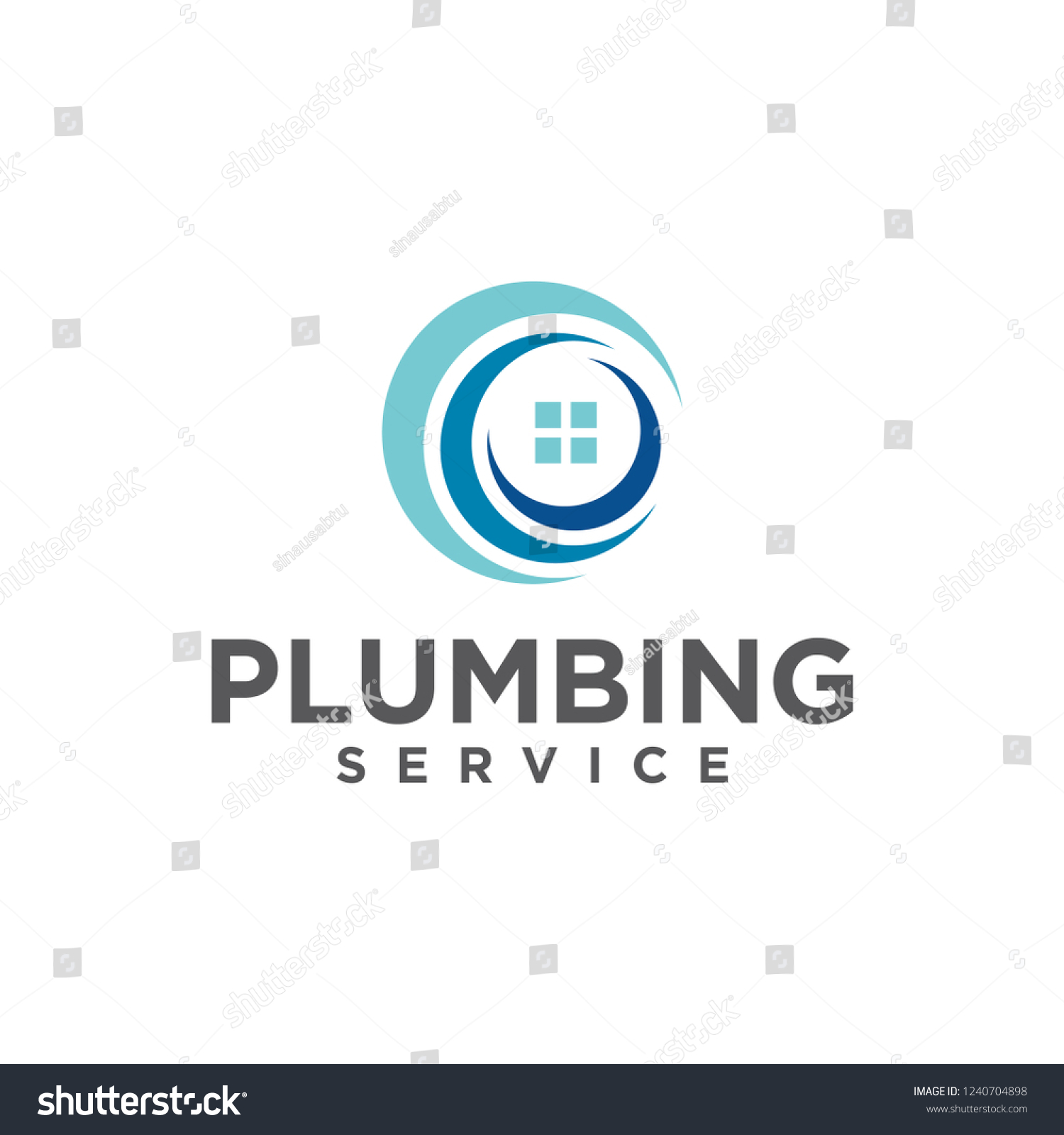 Plumbing Service Concept Logo Icon Vector Stock Vector (Royalty Free ...