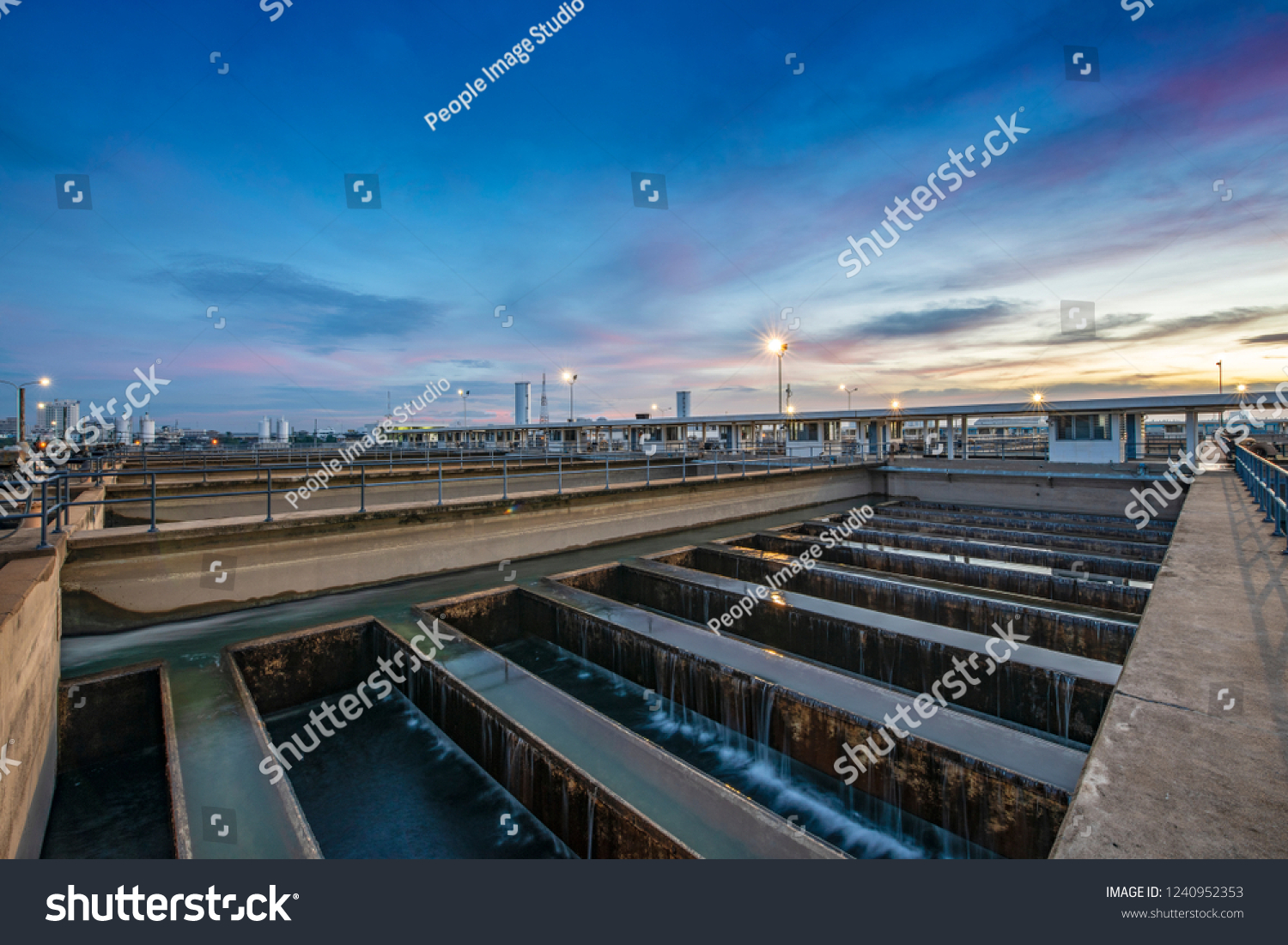 Sand Filtration Tank Water Treatment Plant Stock Photo 1240952353
