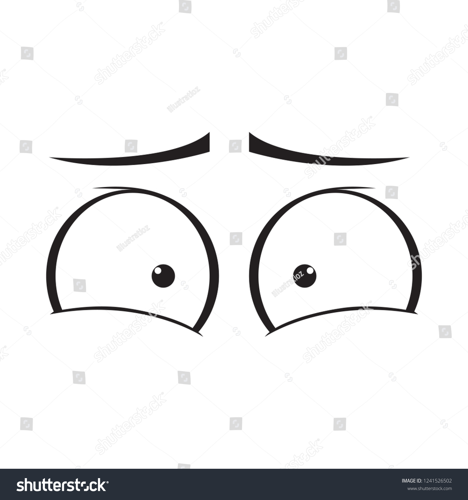 Isolated Scared Eyes Cartoon Vector Illustration Stock Vector (Royalty ...