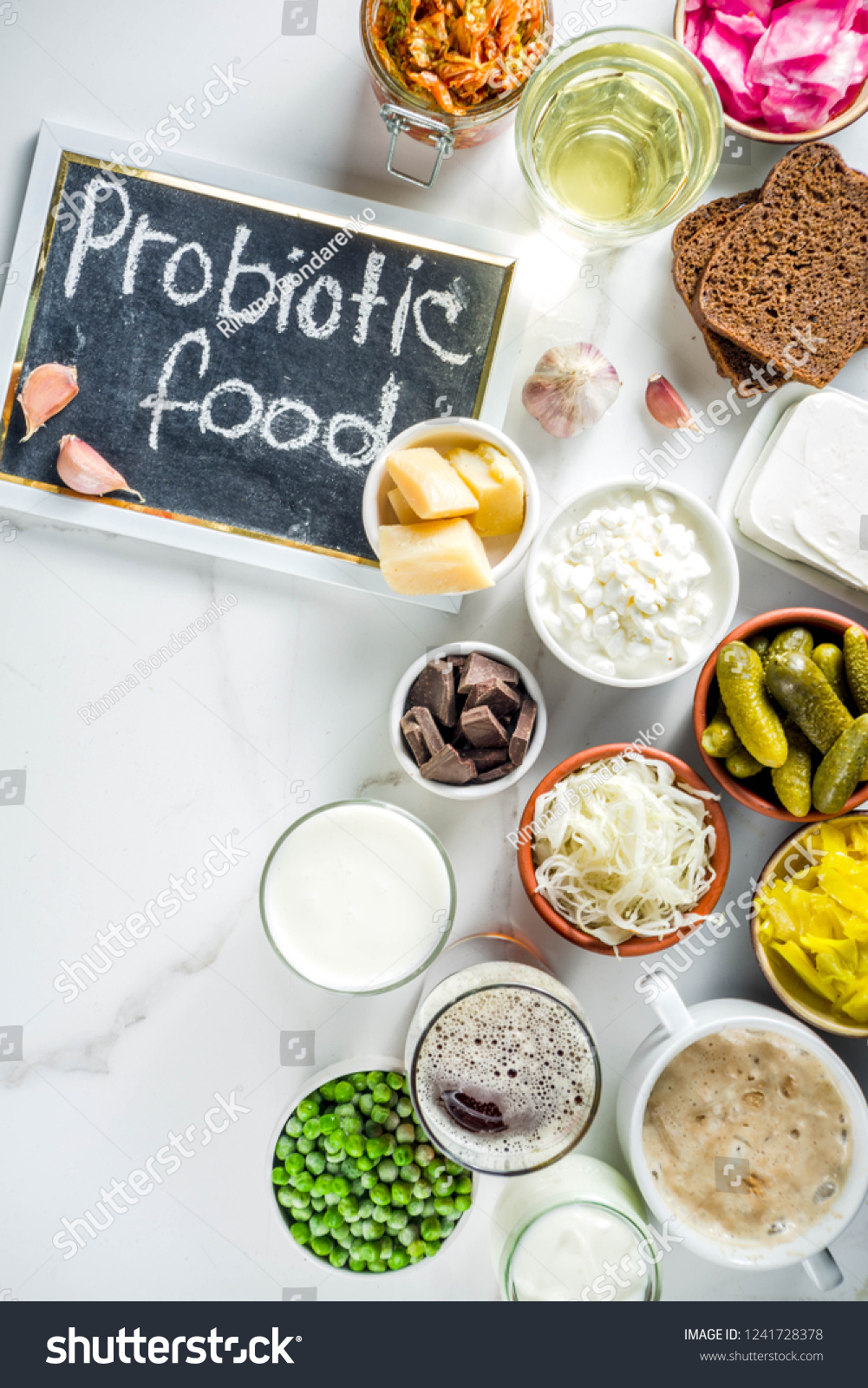 Super Healthy Probiotic Fermented Food Sources Stock Photo 1241728378 ...