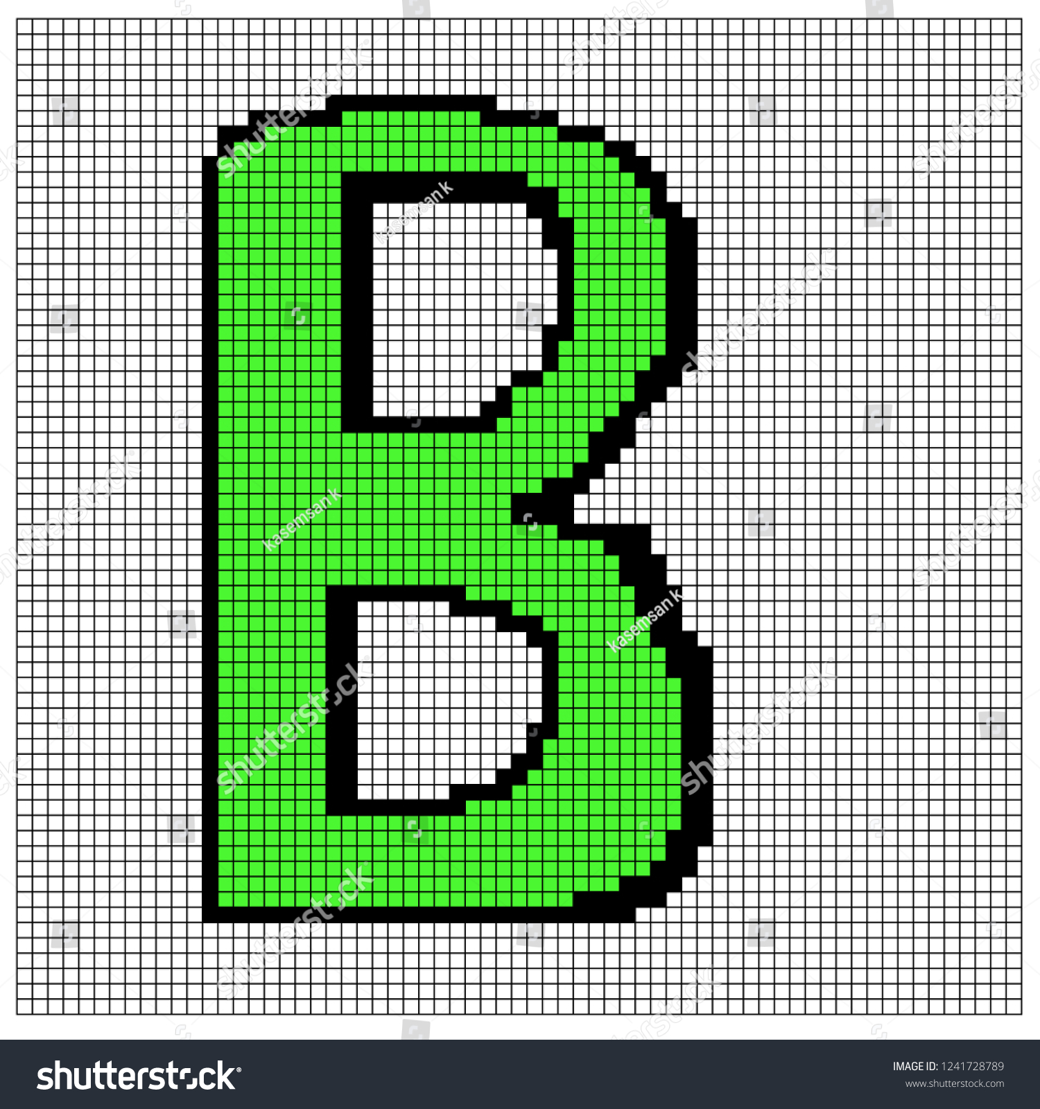 Pixel Art Letter B Stock Vector (Royalty Free) 1241728789 | Shutterstock