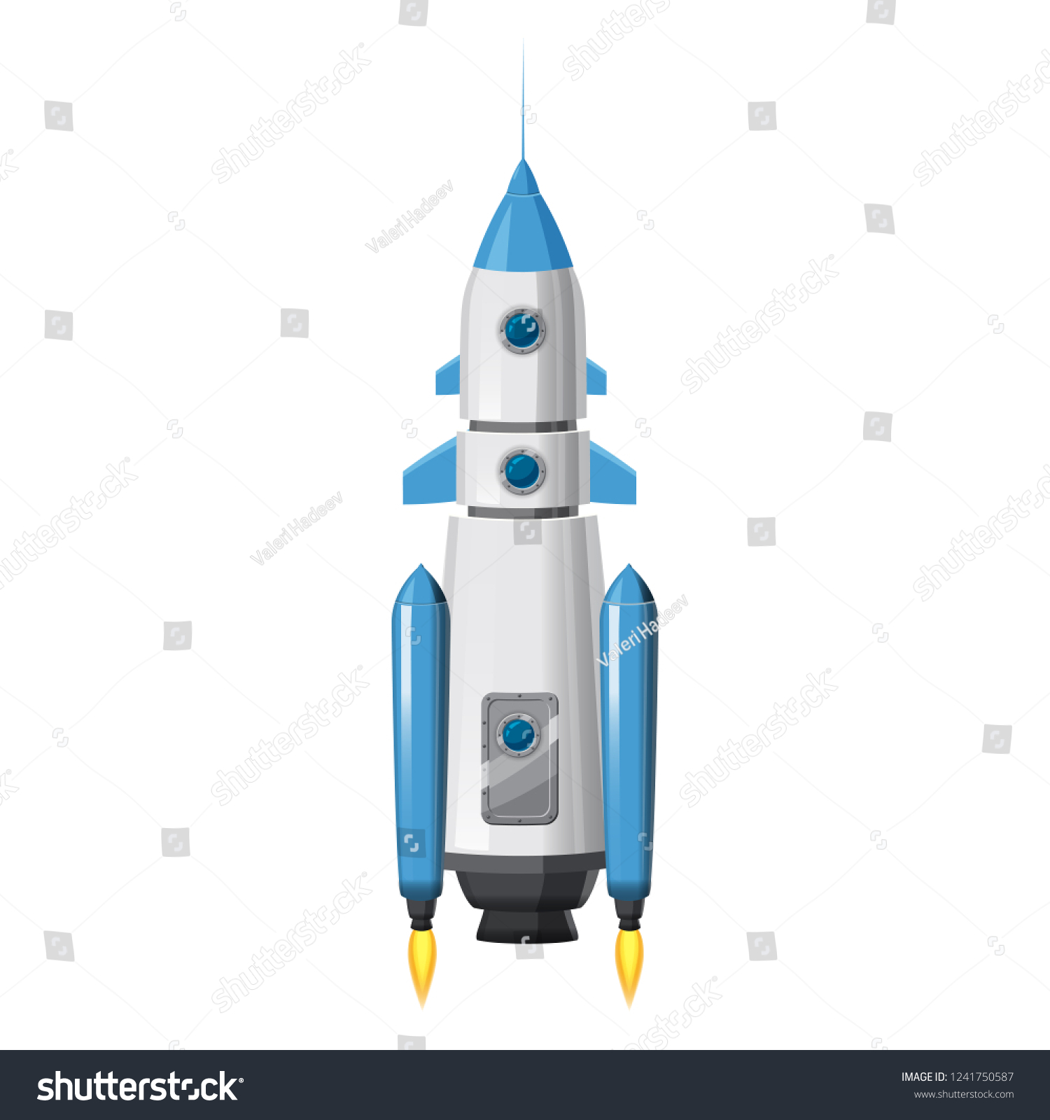 Rocket Space Ship Isolated Vector Illustration Stock Vector (Royalty ...