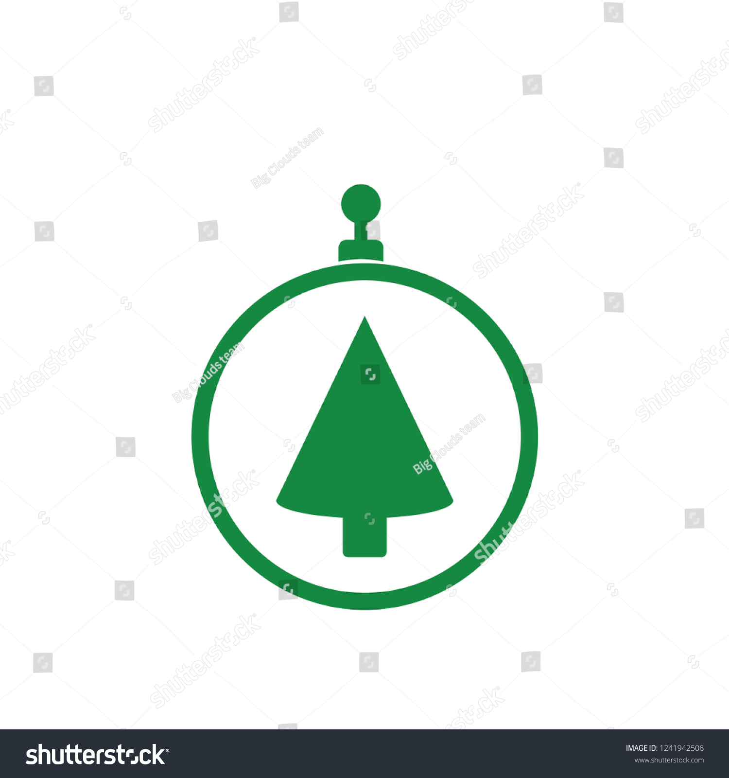 Xmas Tree Isolated On White Vector Stock Vector Royalty Free Shutterstock