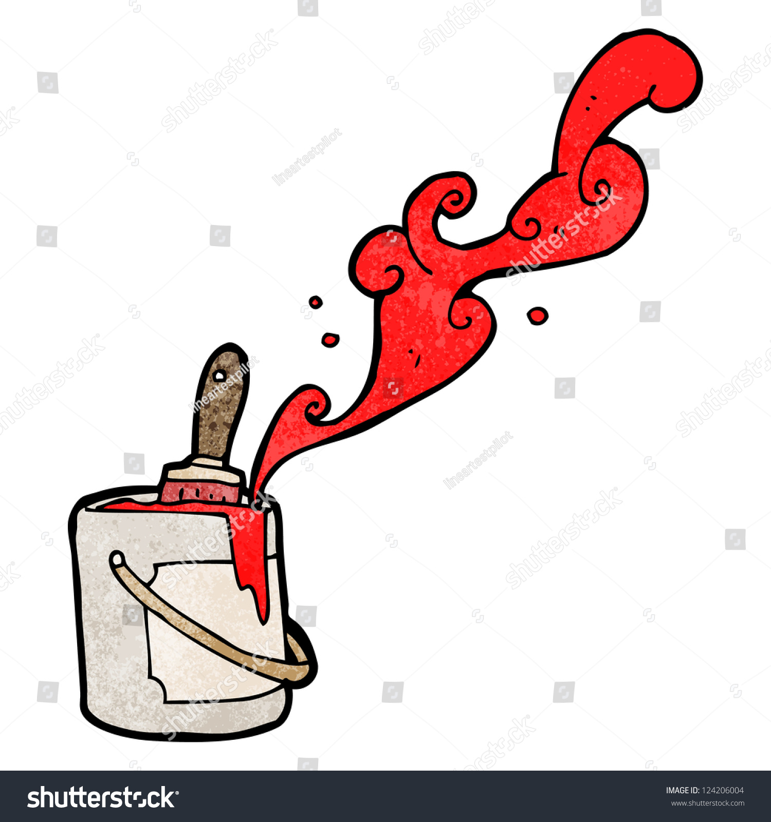 Cartoon Red Paint Splash Stock Vector (Royalty Free) 124206004 ...