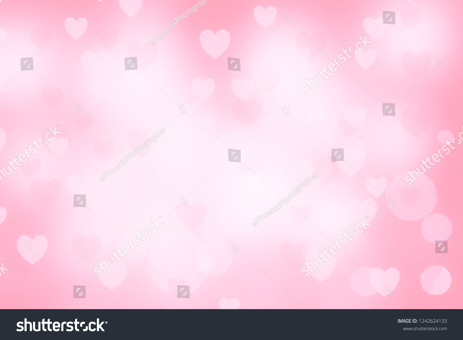 Heart Valentine Light Pink Background Stock Illustration 1242624133 ...