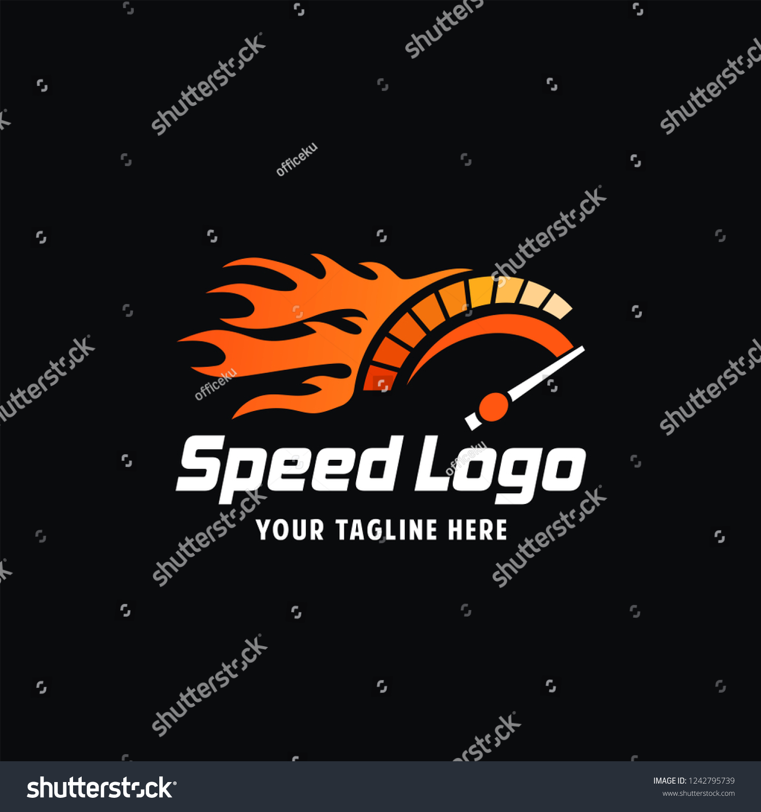 Speed Internet Silhouetteabstract Symbol Speed Logo Stock Vector ...