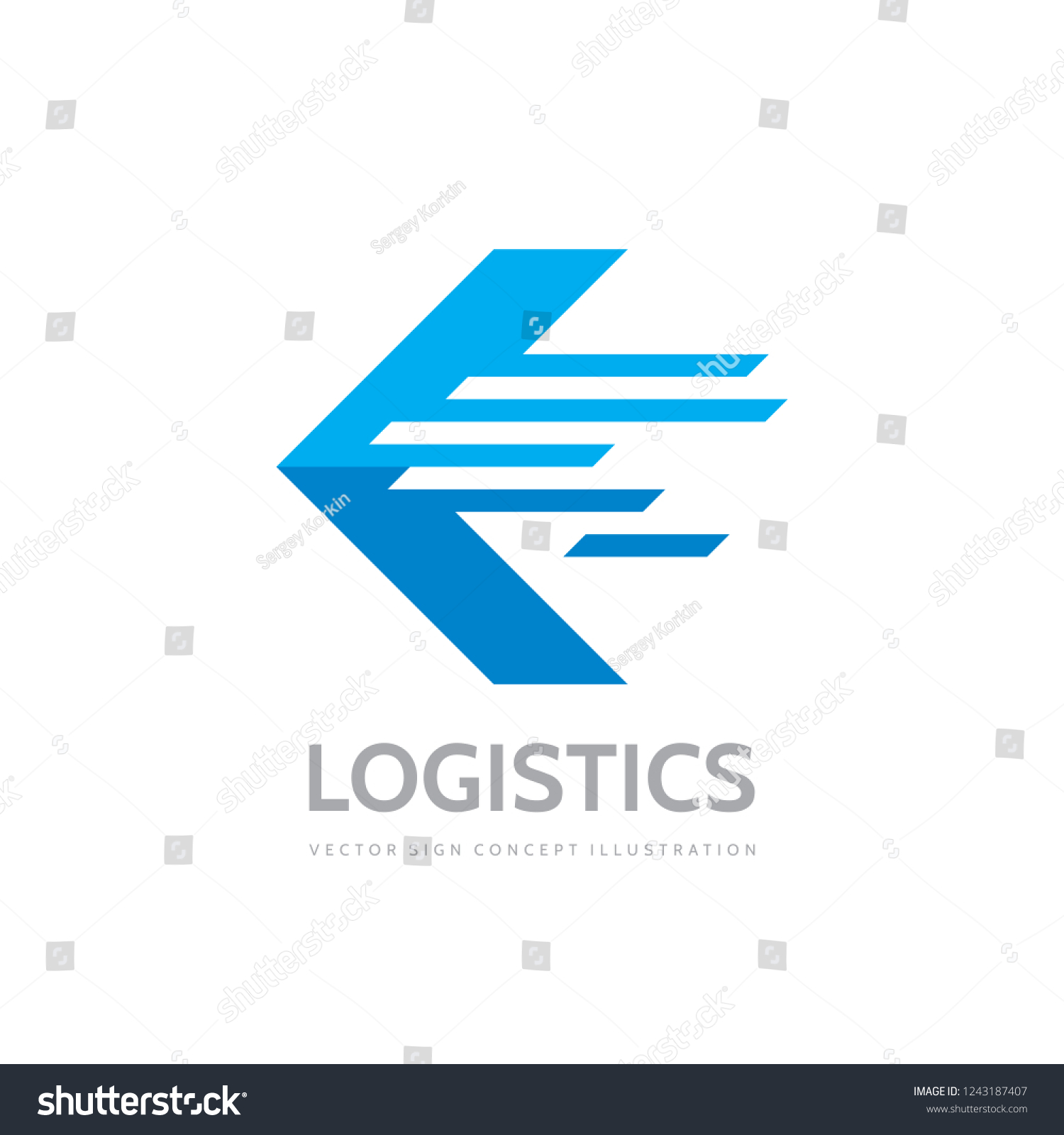 Logistic Company Concept Business Logo Template Stock Vector (Royalty ...