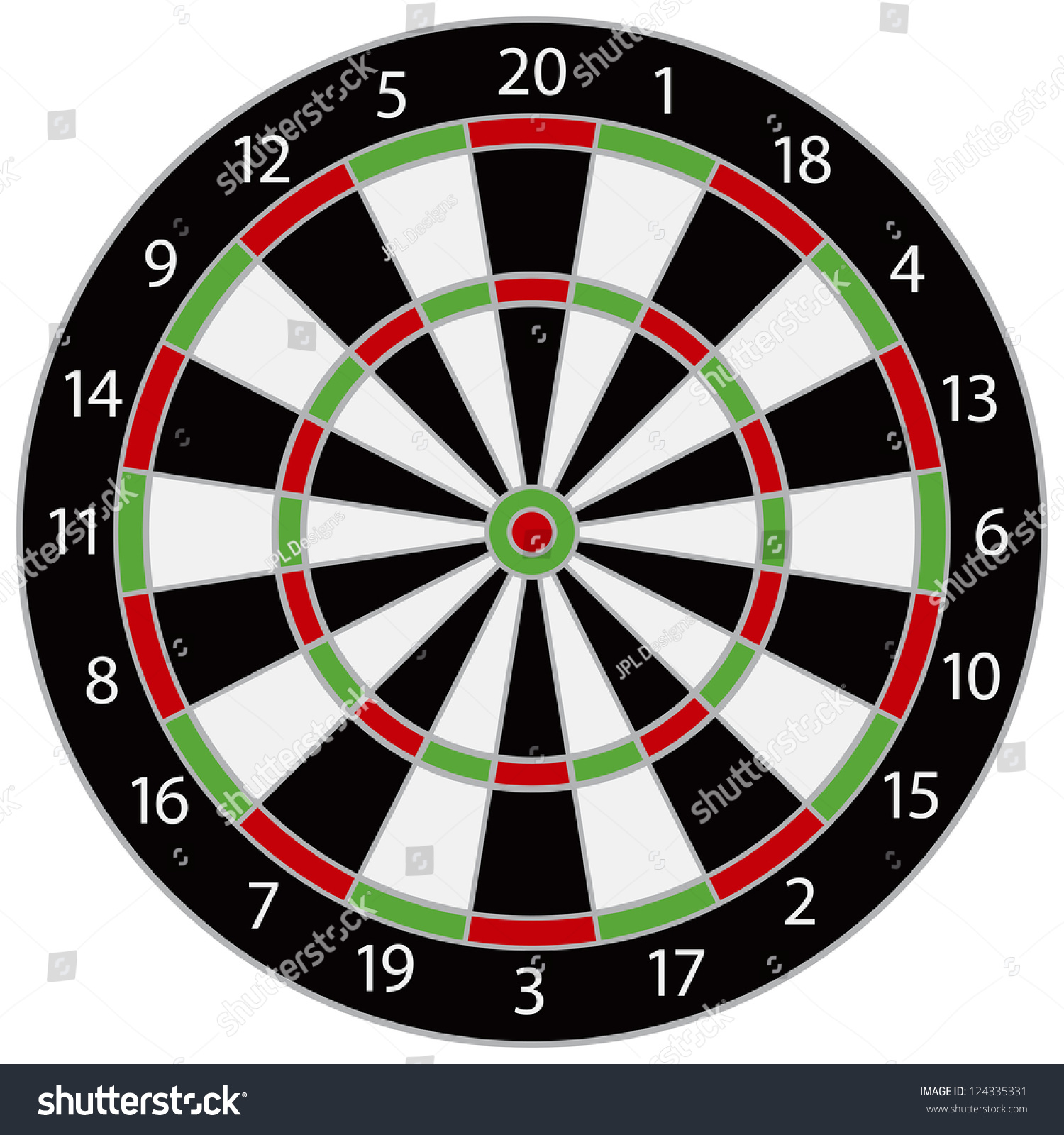 Dartboard Illustration Isolated On White Background Stock Illustration 