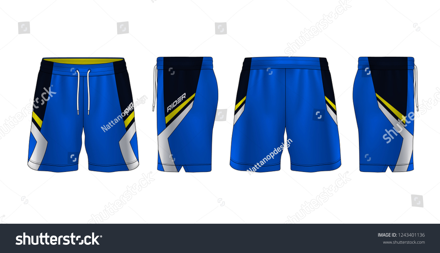 Sport Shorts Design Templatepants Fashion Vector Stock Vector (Royalty ...