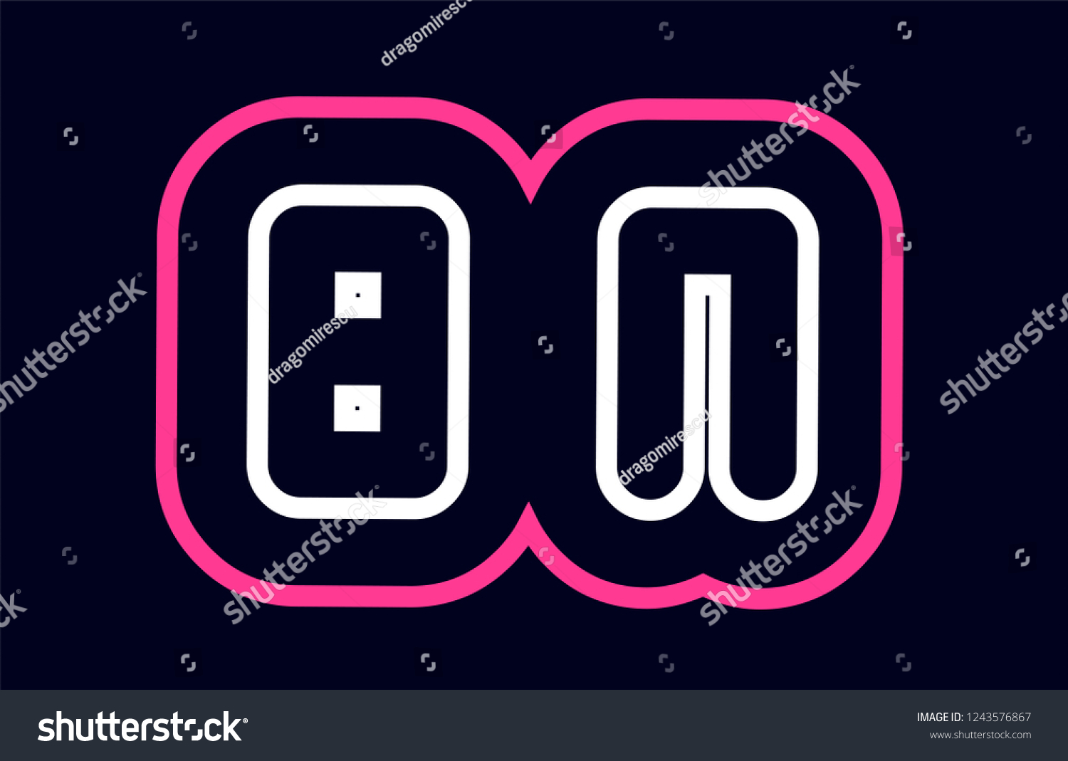 Pink White Blue Alphabet Combination Letter Stock Vector Royalty Free 1243576867 Shutterstock 8431