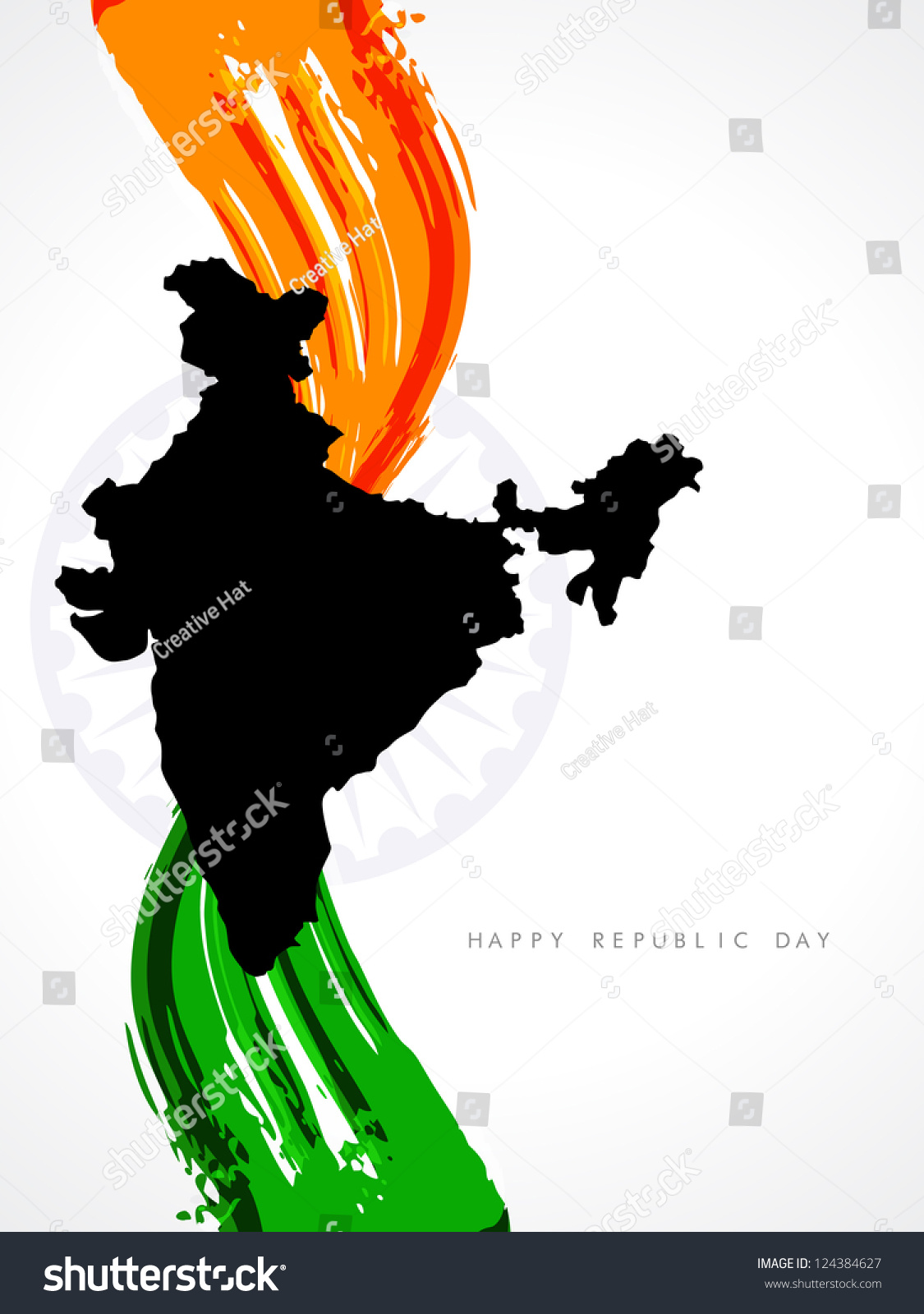 Stylish Background Republic Day Creative Indian Stock Vector (Royalty ...