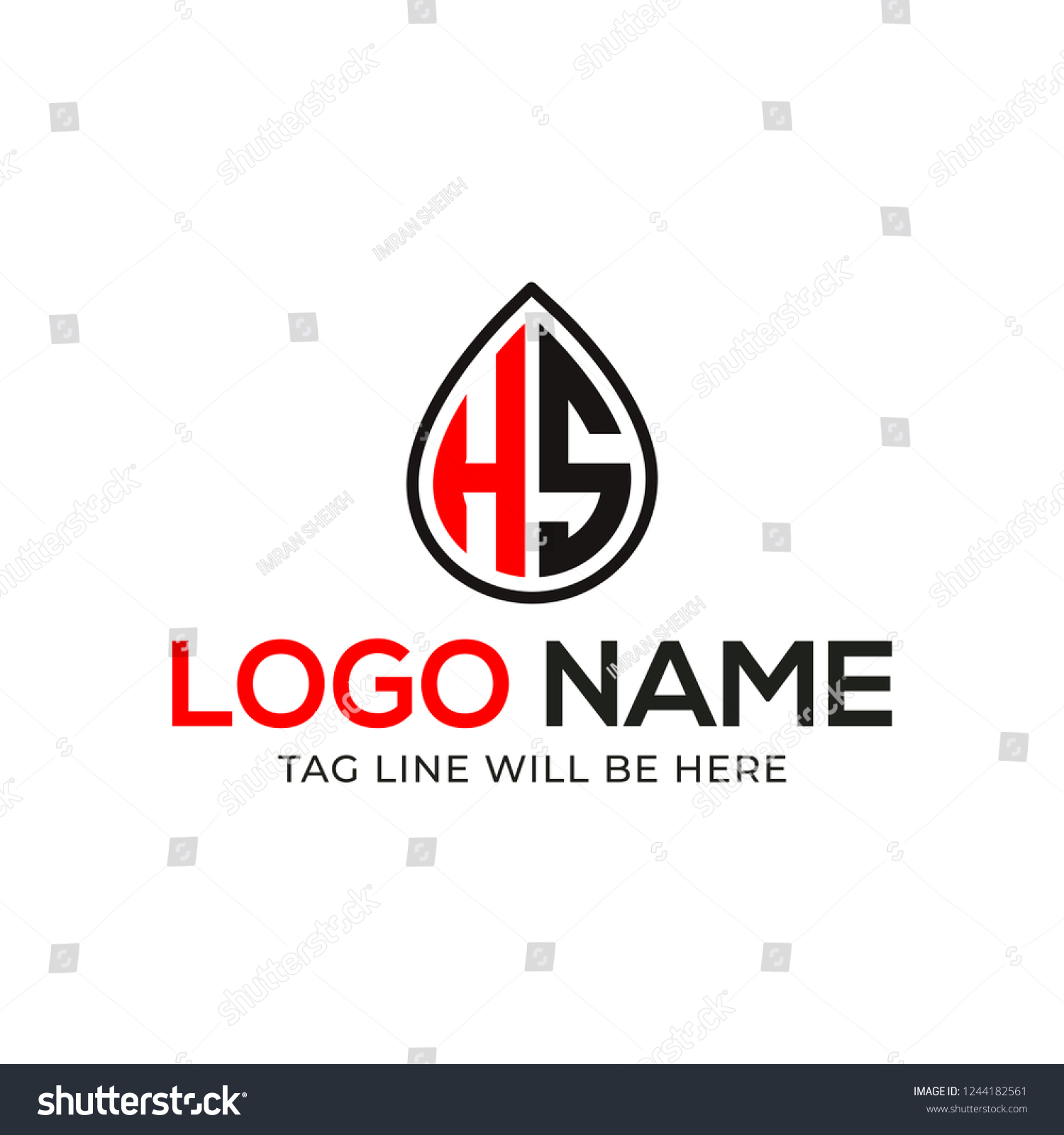 Hs Letter Logo Design Vector Illustration Stock Vector (Royalty Free ...