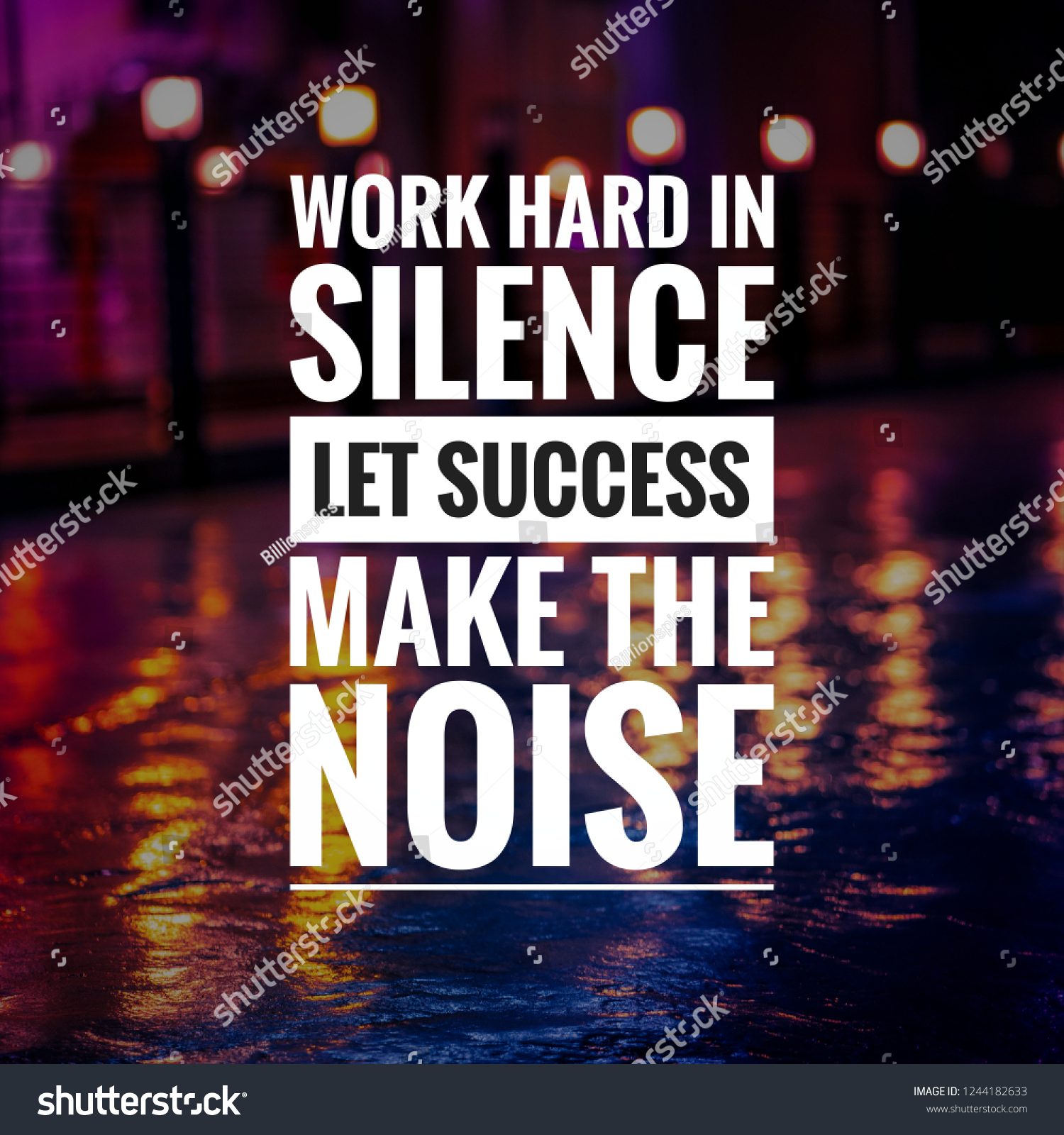 Quote Best Inspirational Motivational Quotes Saying Stock Photo ...