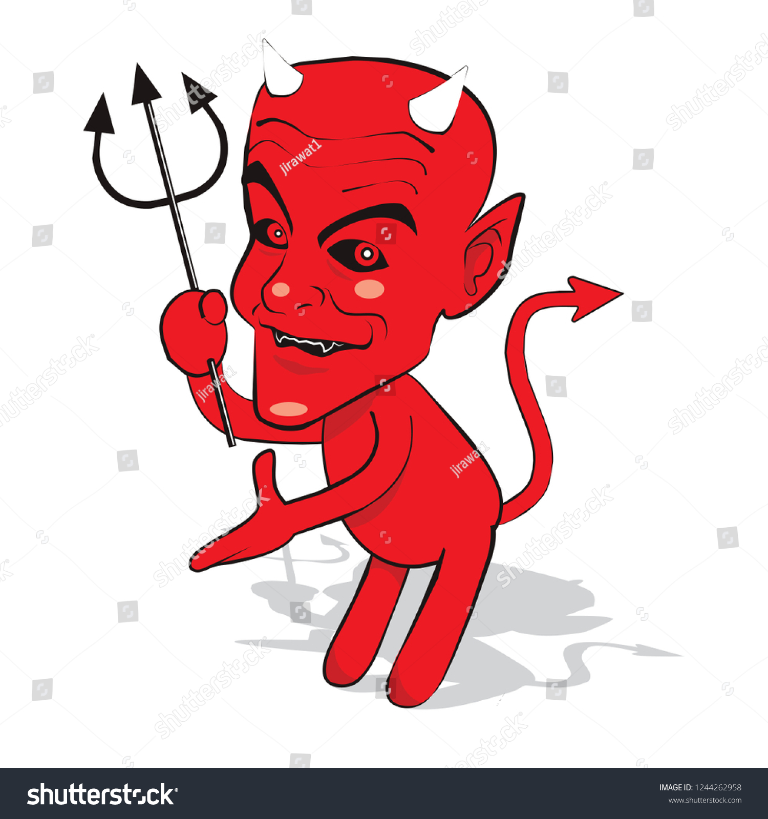 Satan Cartoon Vector Illustration Isolated Stock Vector (Royalty Free ...