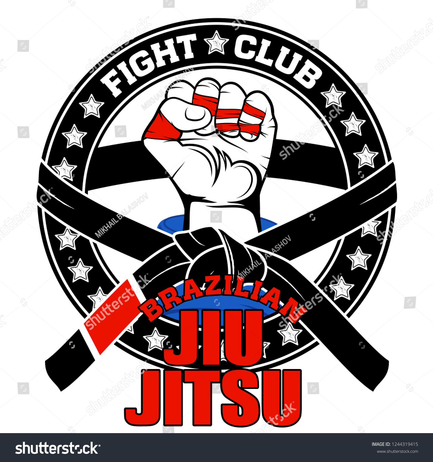 Vector Image Hand Fighter Brazilian Jiujitsu Stock Vector (Royalty Free ...