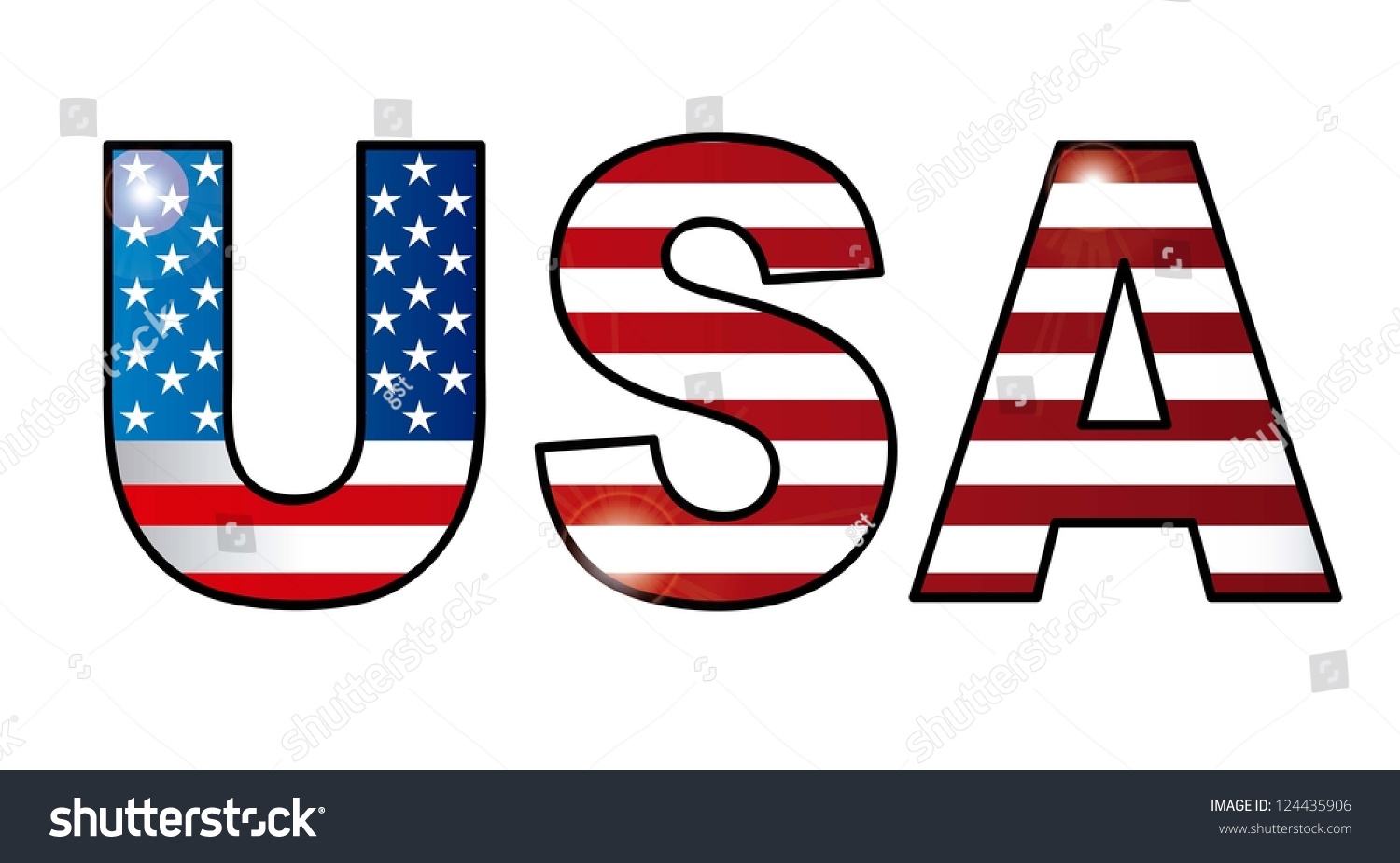 Надпись usa