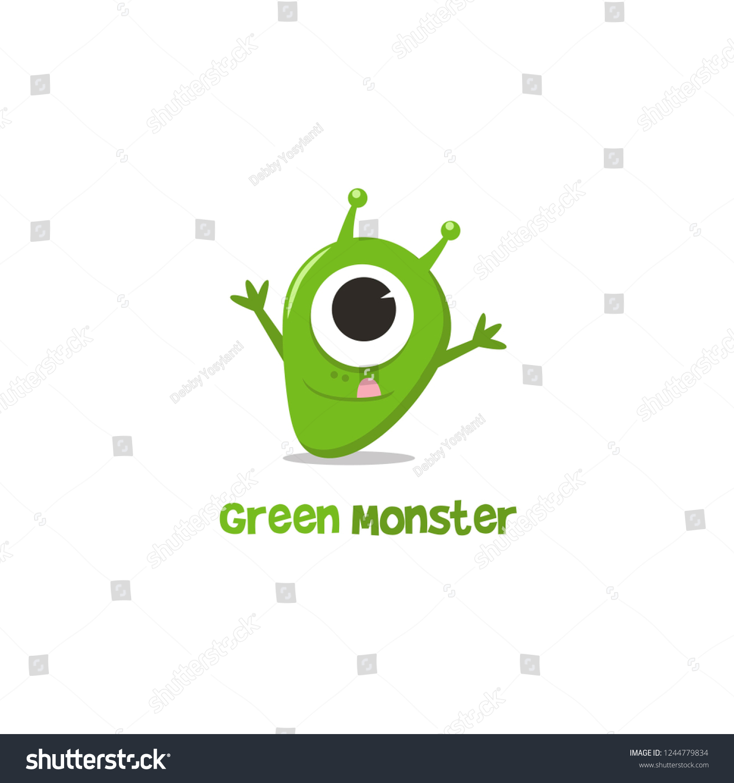 Monster Logo Design Stock Vector (Royalty Free) 1244779834 | Shutterstock