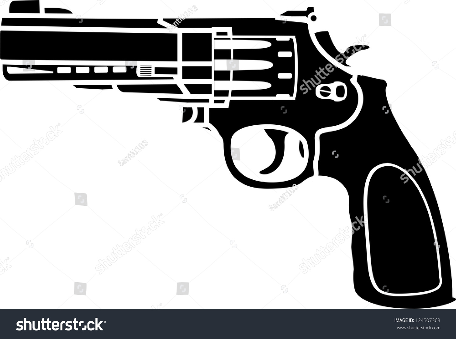 Очертания для рисования револьвер