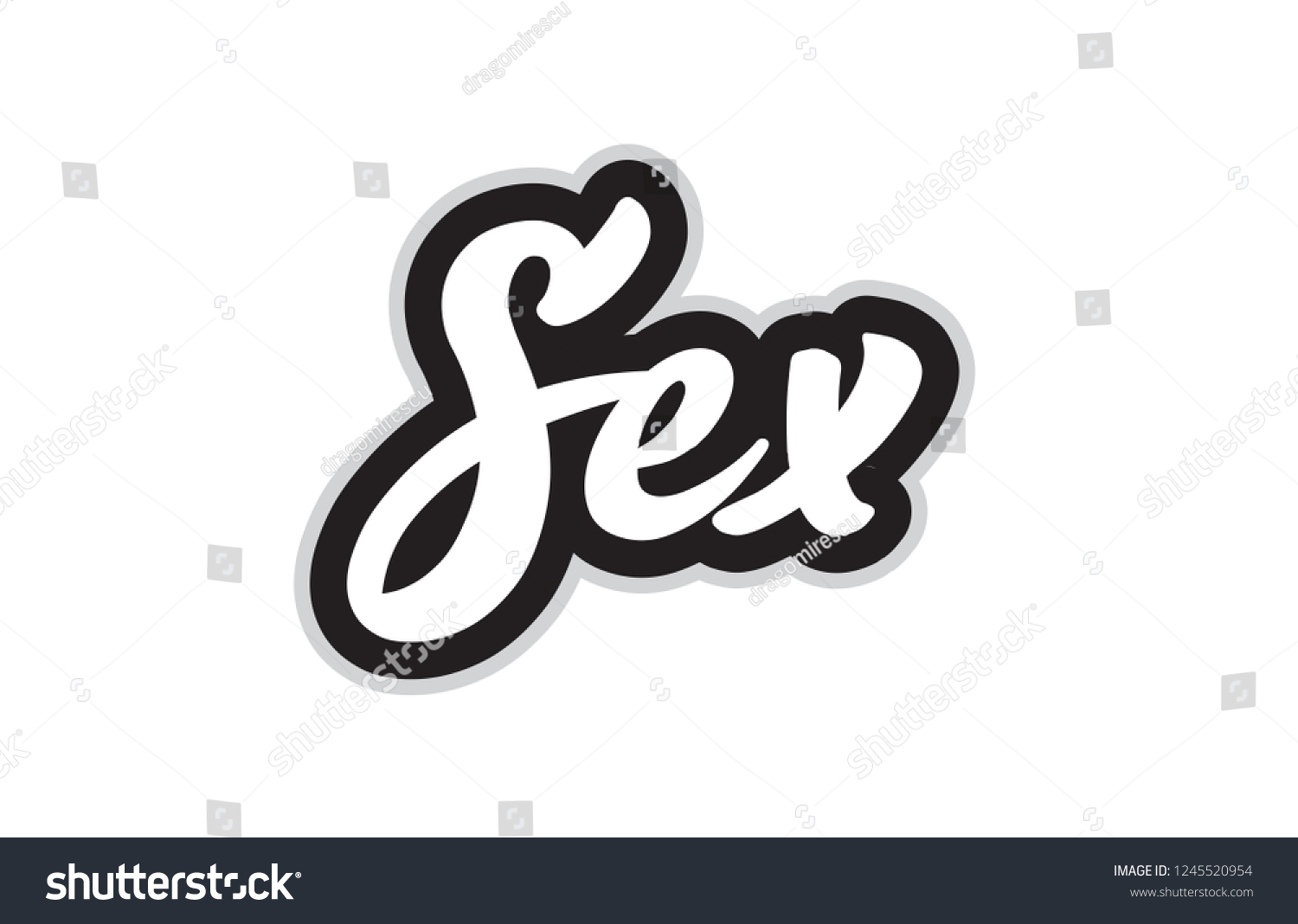 Sex Hand Written Word Text Typography Stock Vector Royalty Free 1245520954 Shutterstock 6608