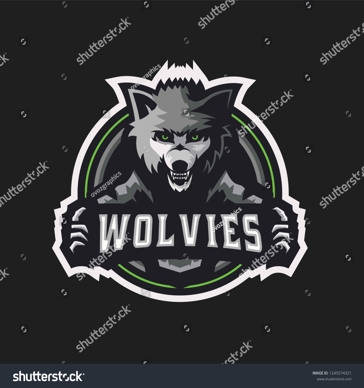 Wolves E Sport Logo Stock Vector (Royalty Free) 1245574321 | Shutterstock