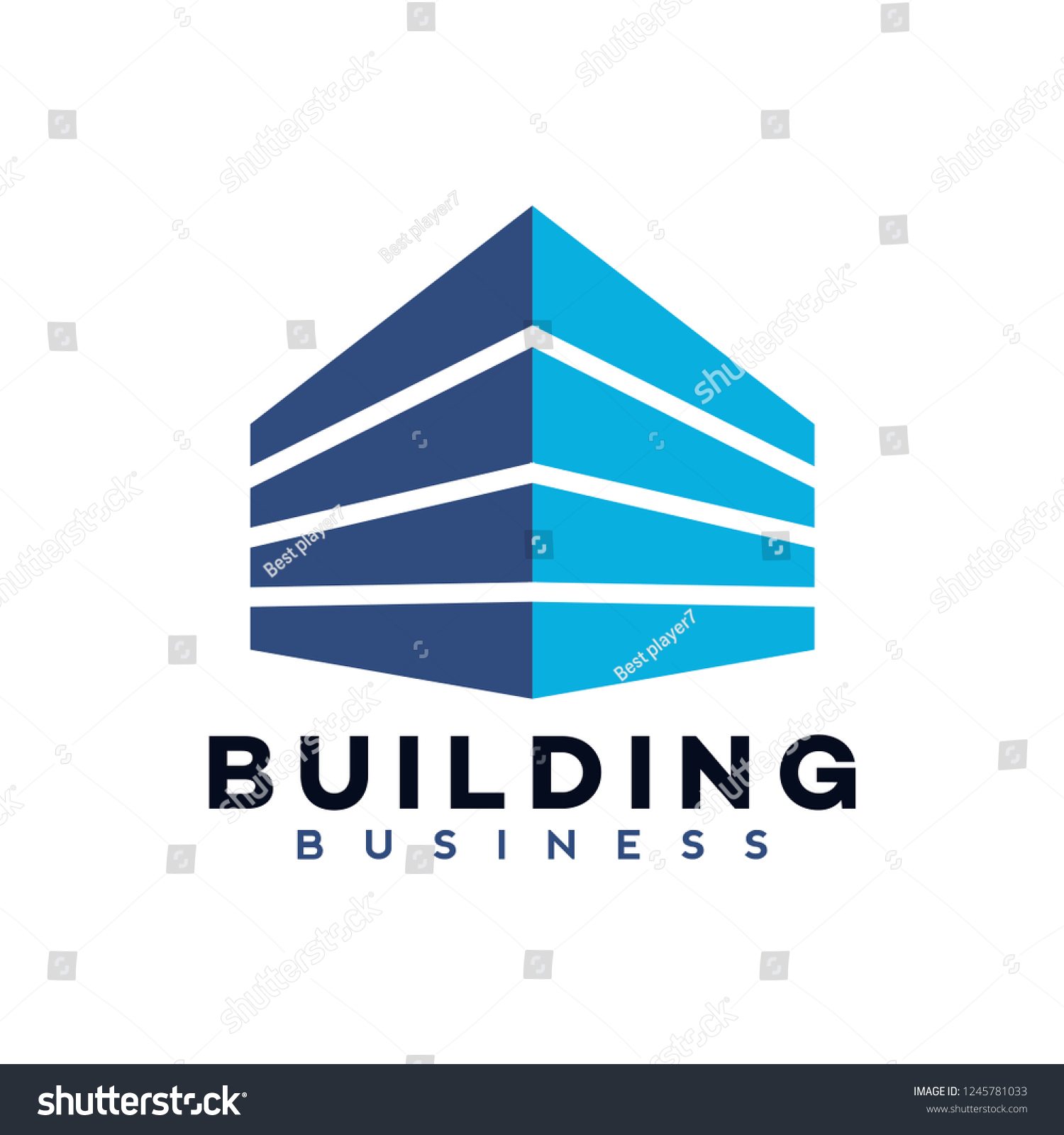 Brick Building Logo Stock Vector (royalty Free) 1245781033 