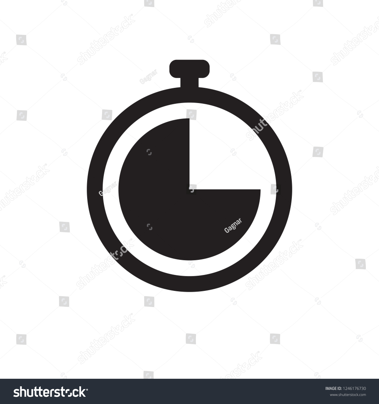 Stopwatch Vector Icon Stock Vector (Royalty Free) 1246176730 | Shutterstock