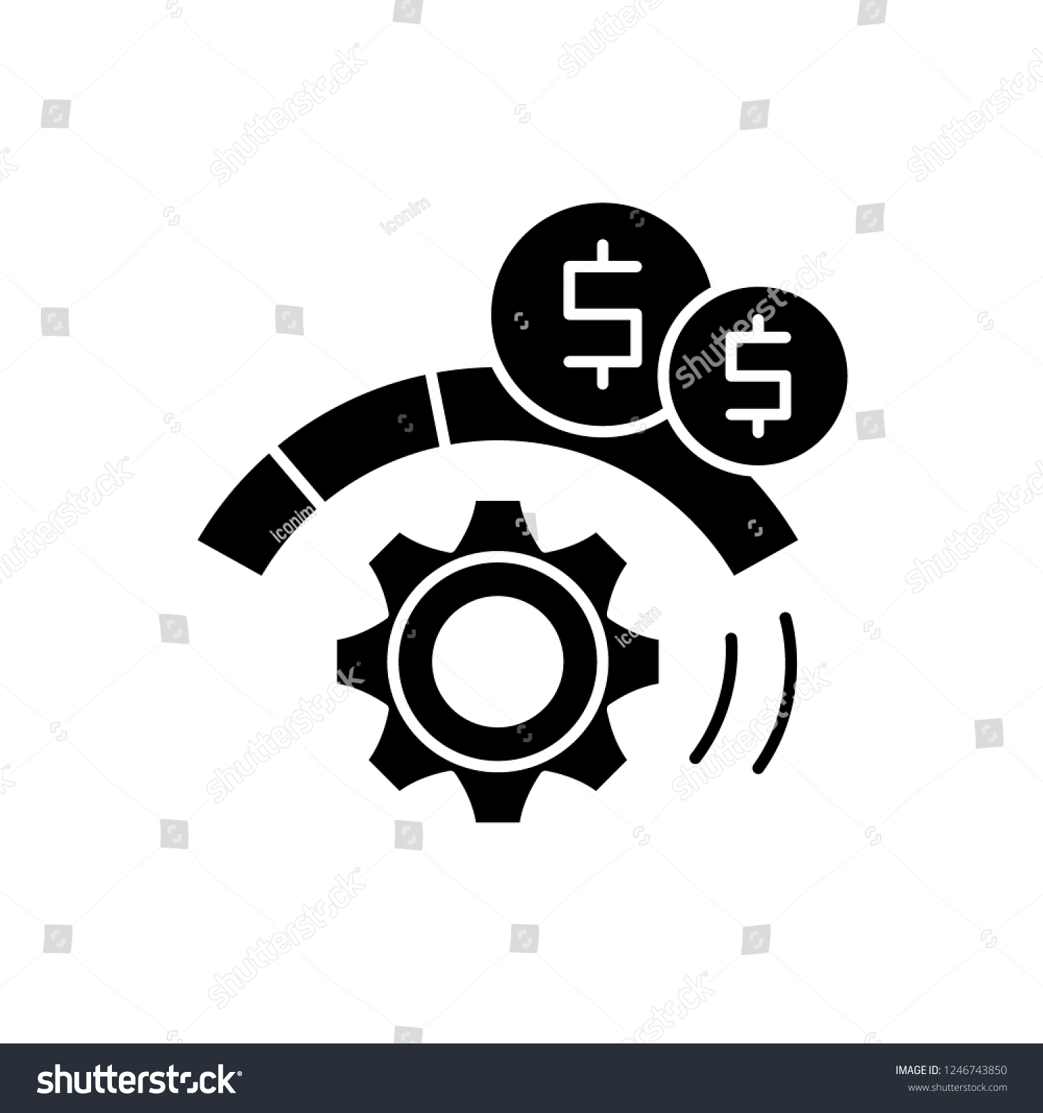 Process Optimization Black Icon Vector Sign Stock Vector (Royalty Free ...