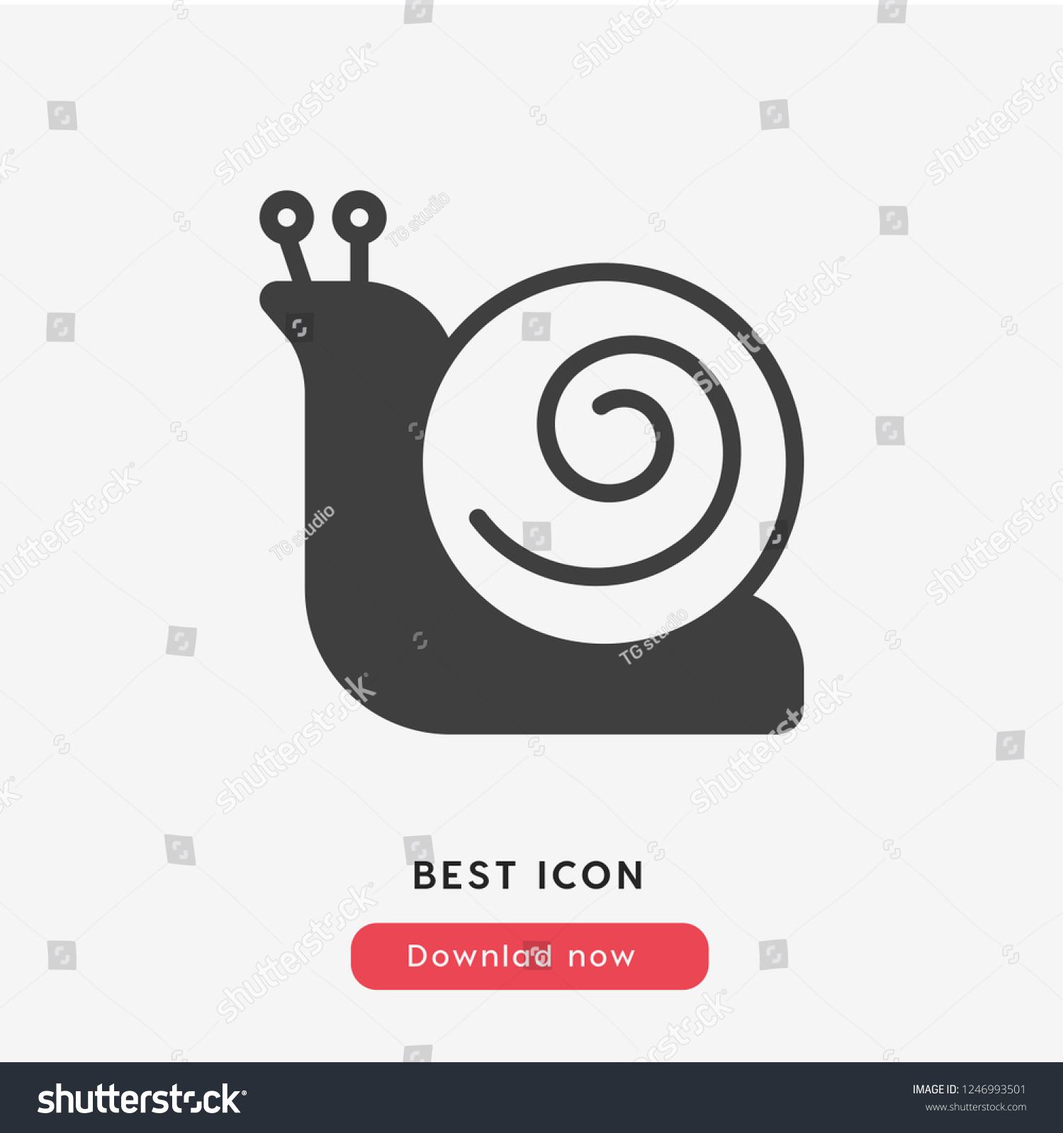 Snail Vector Icon Fast Symbol Linear Stock Vector (Royalty Free ...