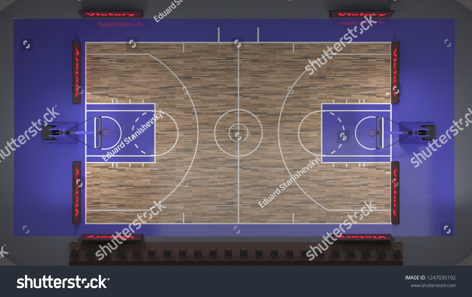 Баскетбольная площадка 3х3 вид сверху