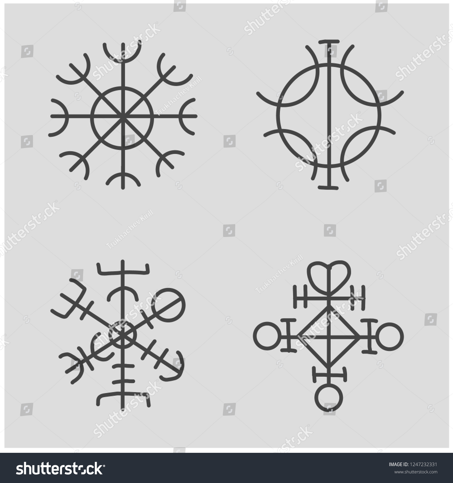 Sigil Protection Magical Amulets Can Be Stock Vector Royalty Free