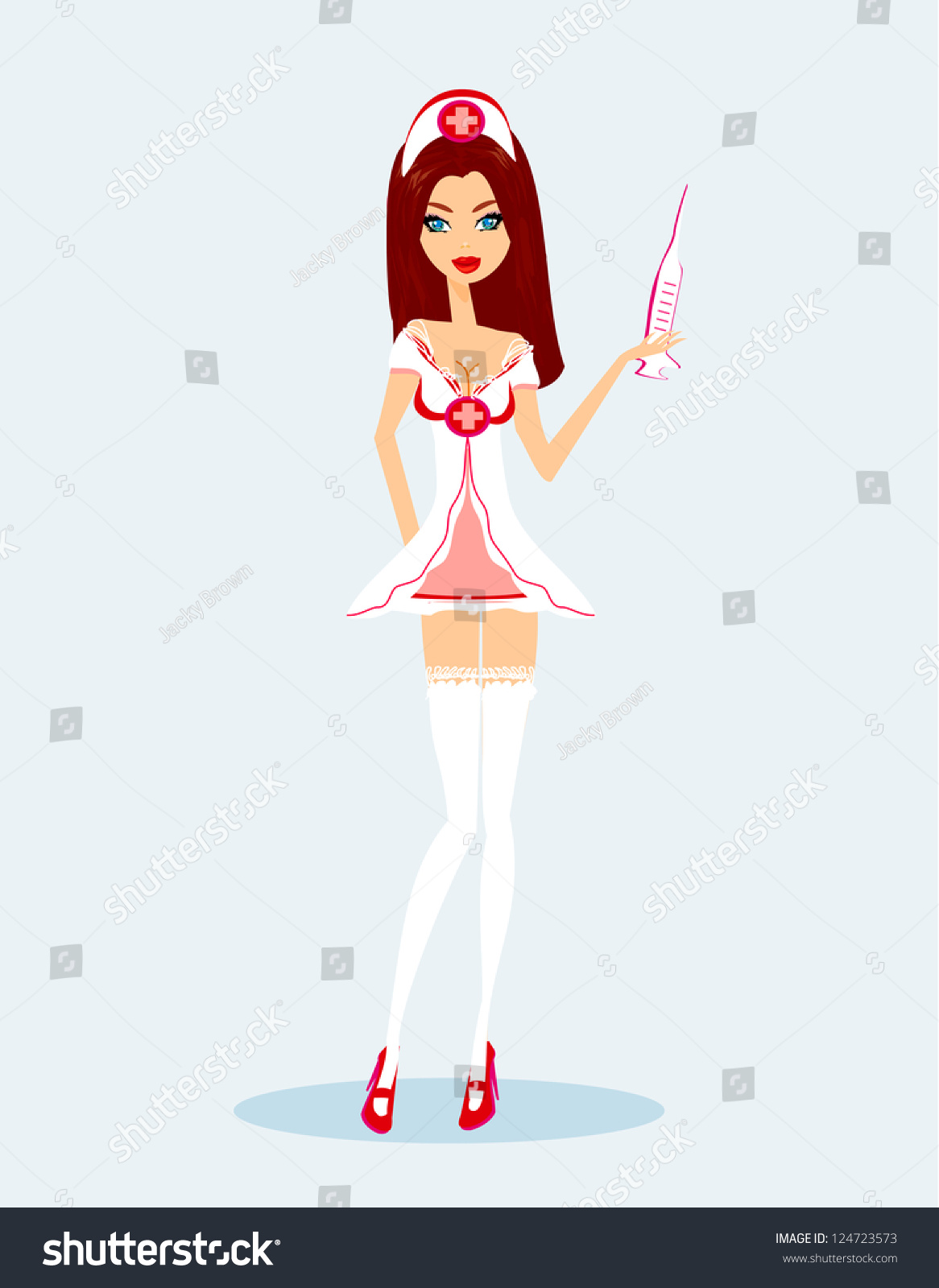 Vector Illustration Sexy Nurse Stock Vector Royalty Free 124723573 Shutterstock 9908