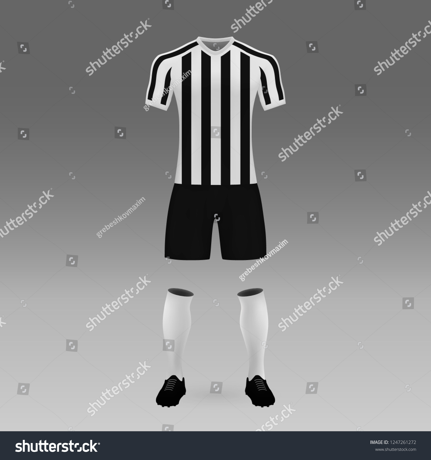 Football Kit Newcastle United Shirt Template Stock Vector (royalty Free 