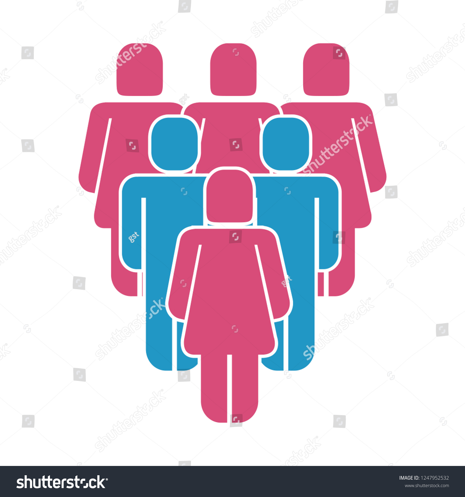 Group People Silhouette Figure Stock Vector Royalty Free 1247952532 Shutterstock