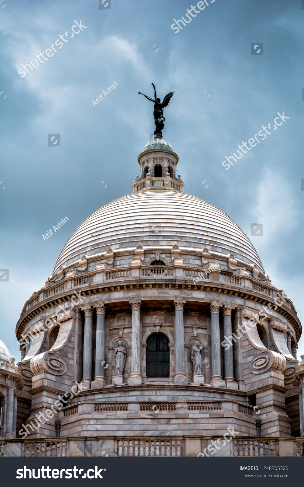 Dome Victoria Memorial Kolkata India Stock Photo 1248305320 