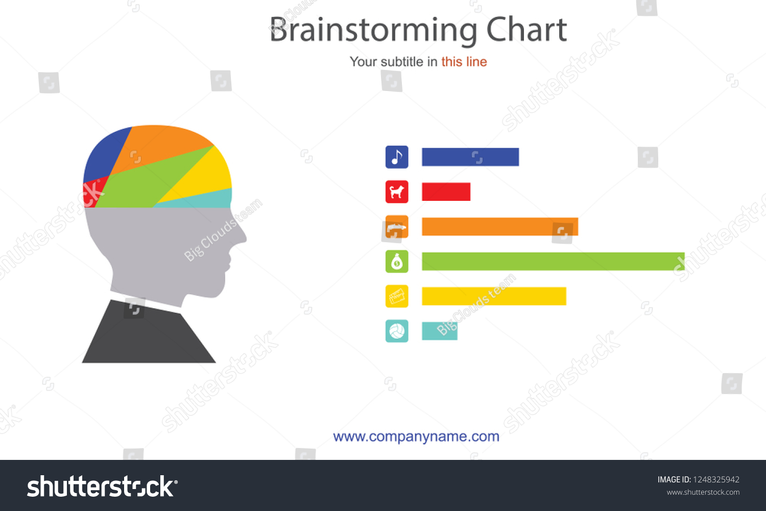 Brainstorming Chart Diagram Vector Illustration Stock Vector (Royalty ...