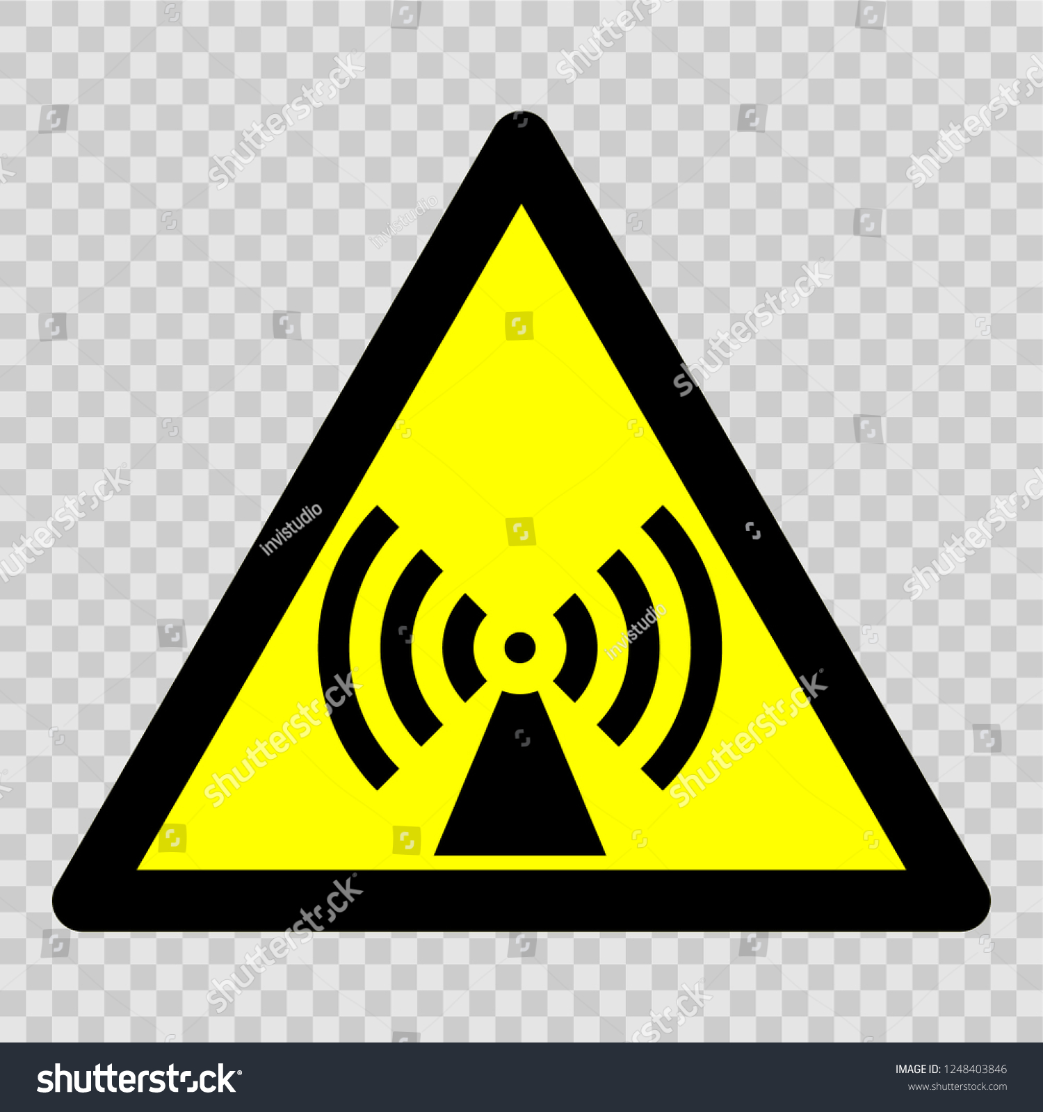 Non Ionising Radiation Vector Sign Warning Stock Vector (Royalty Free ...