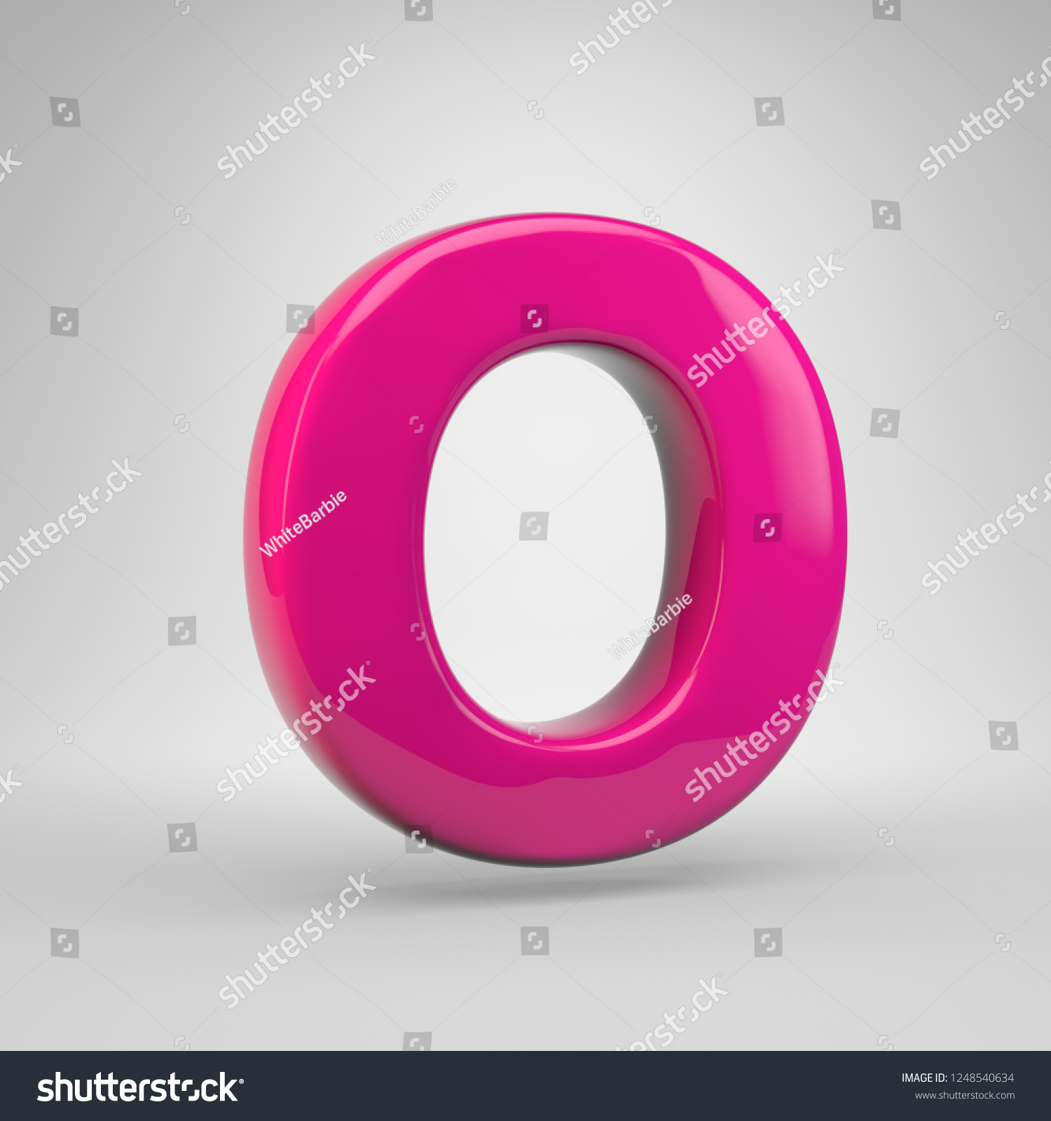 Plastic Pink Color Letter O Uppercase Stock Illustration 1248540634 ...