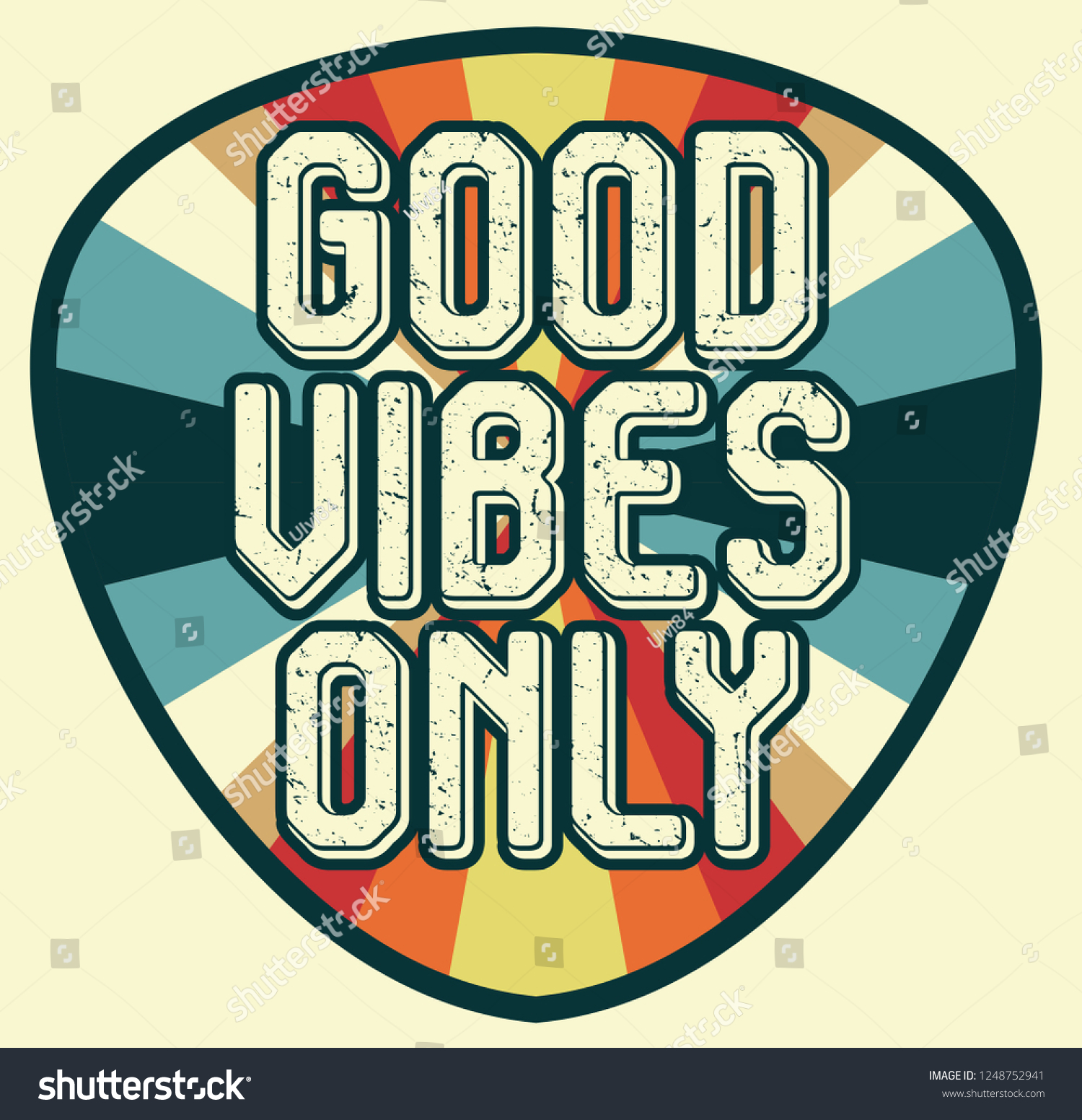 Good Vibes Vintage Retro Stock Vector (Royalty Free) 1248752941 ...