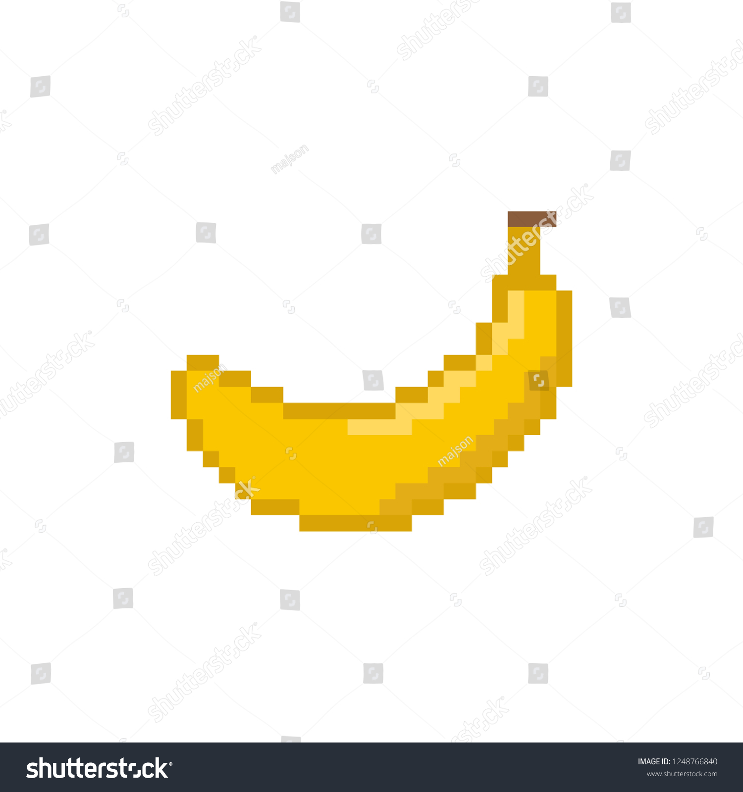 Banana Icon Pixel Art Stock Vector (Royalty Free) 1248766840 | Shutterstock