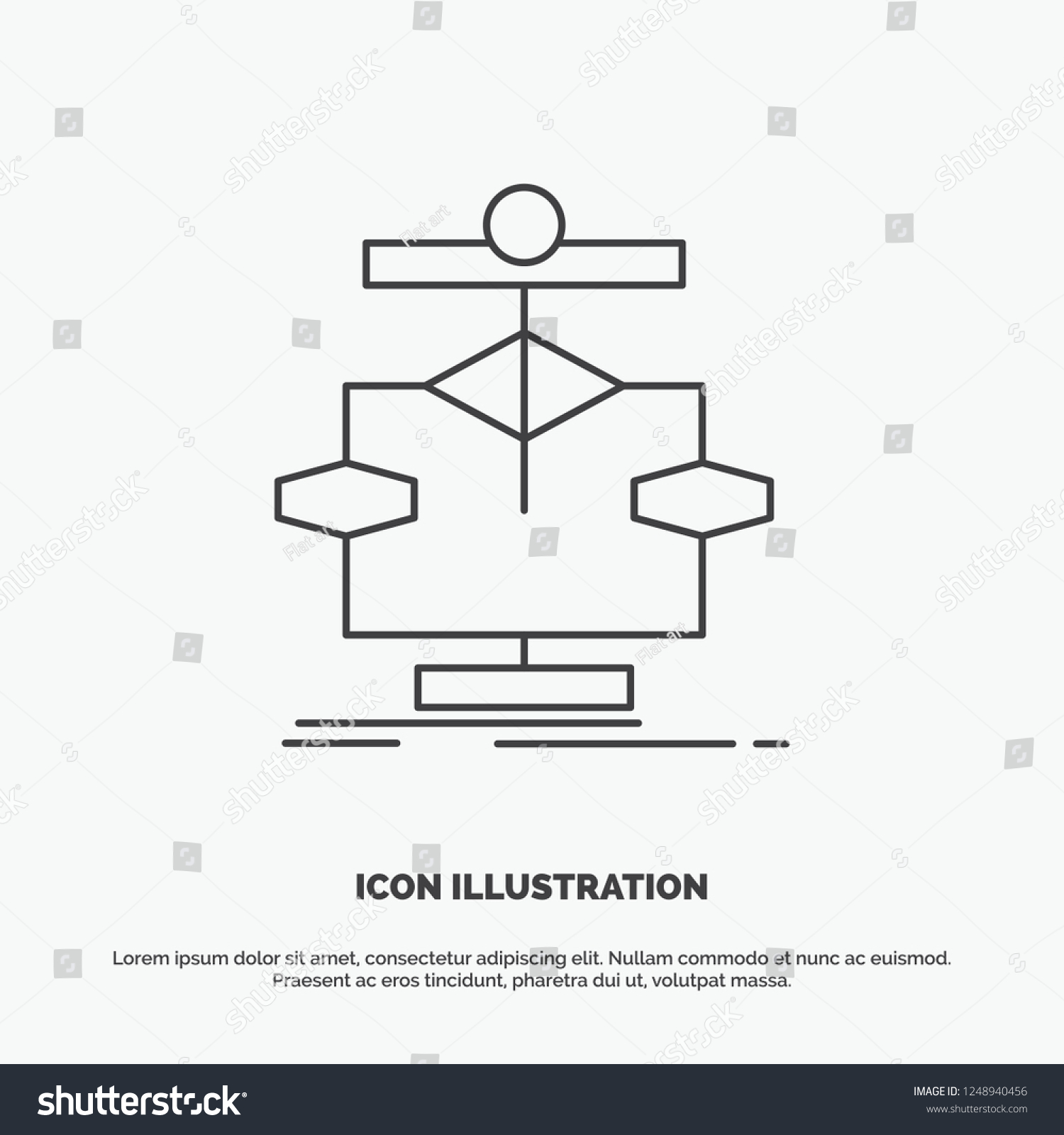 Algorithm Chart Data Diagram Flow Icon 库存矢量图（免版税）1248940456 | Shutterstock