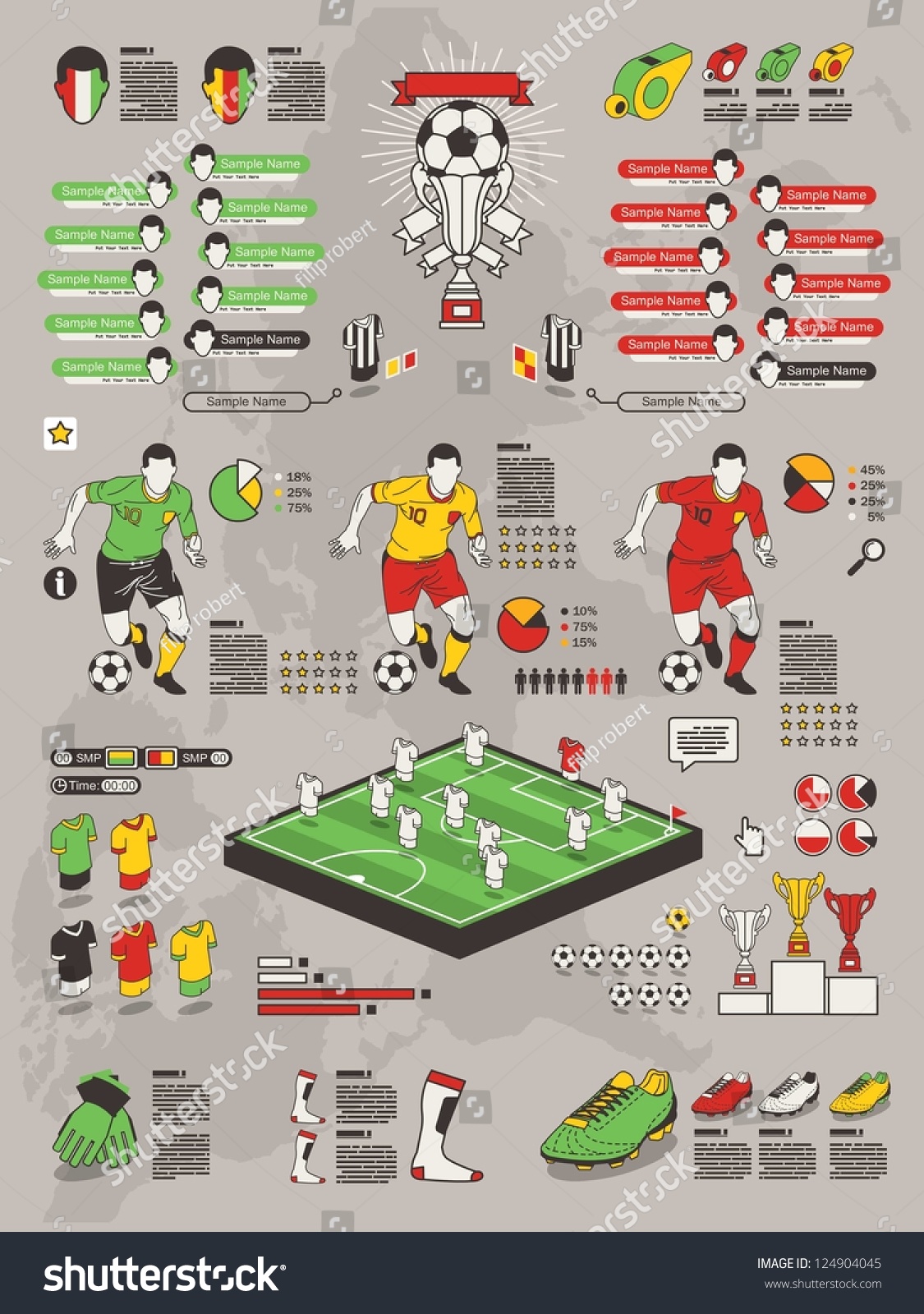 Soccer Info Graphic Elements Football Vector Stock Vector (Royalty Free ...