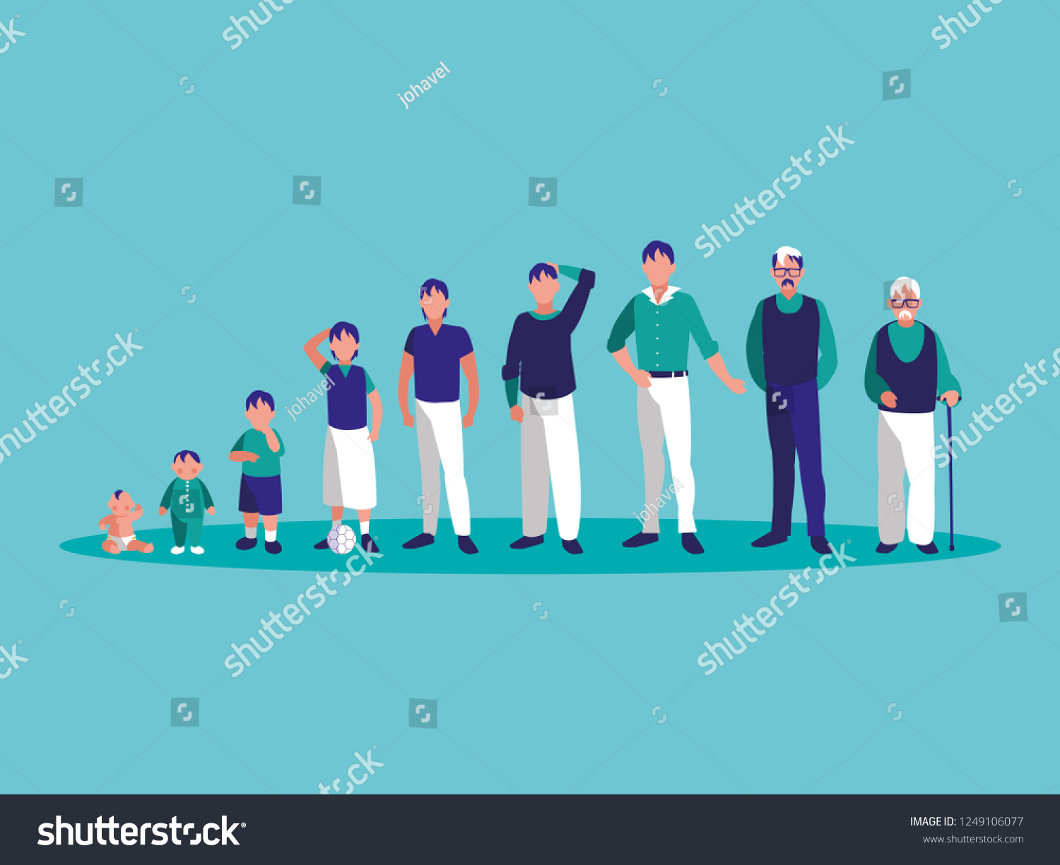 Group Family Members Avatar Character Stock Vector (Royalty Free ...