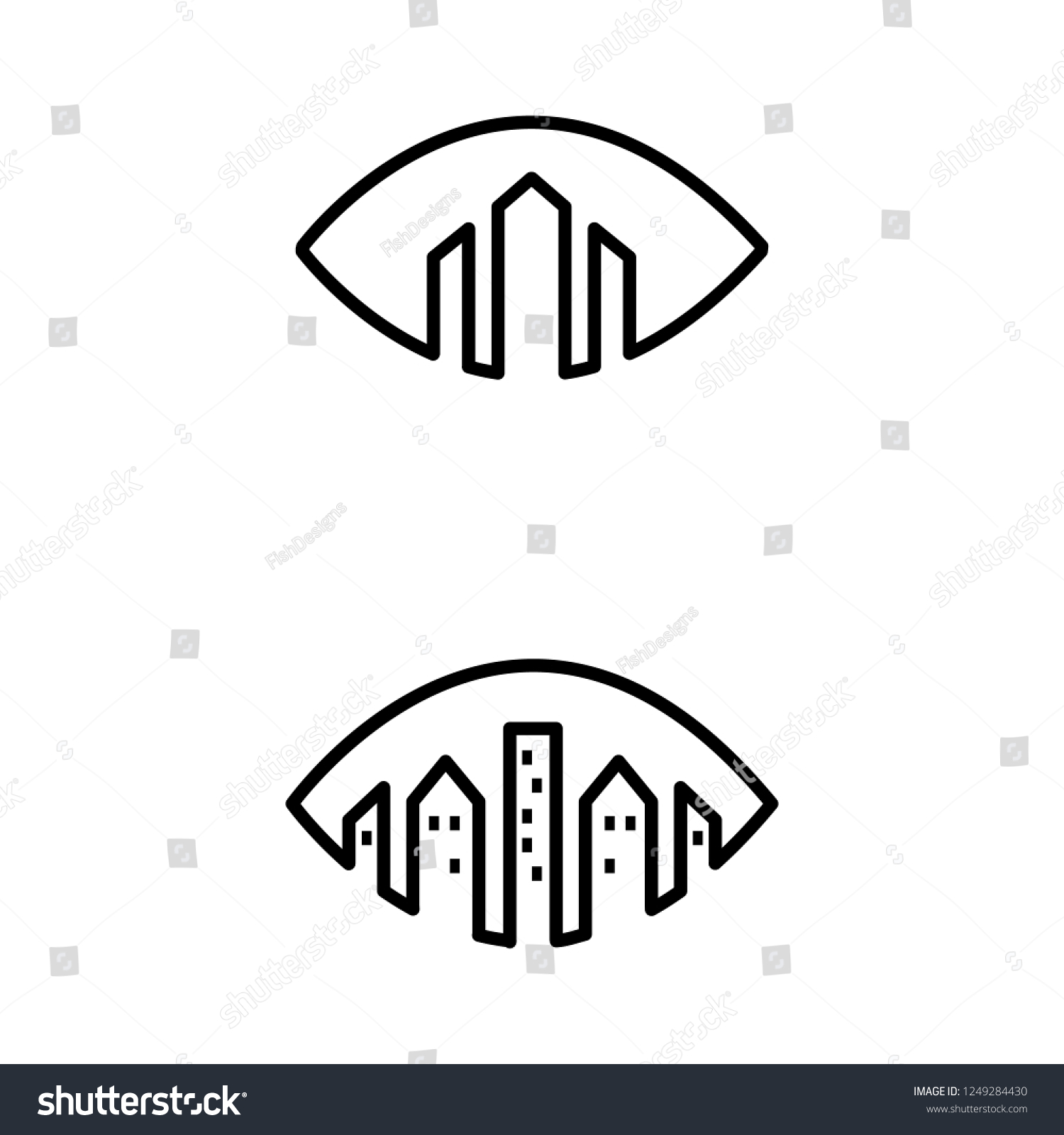 Set City Icons Stock Vector (Royalty Free) 1249284430 | Shutterstock