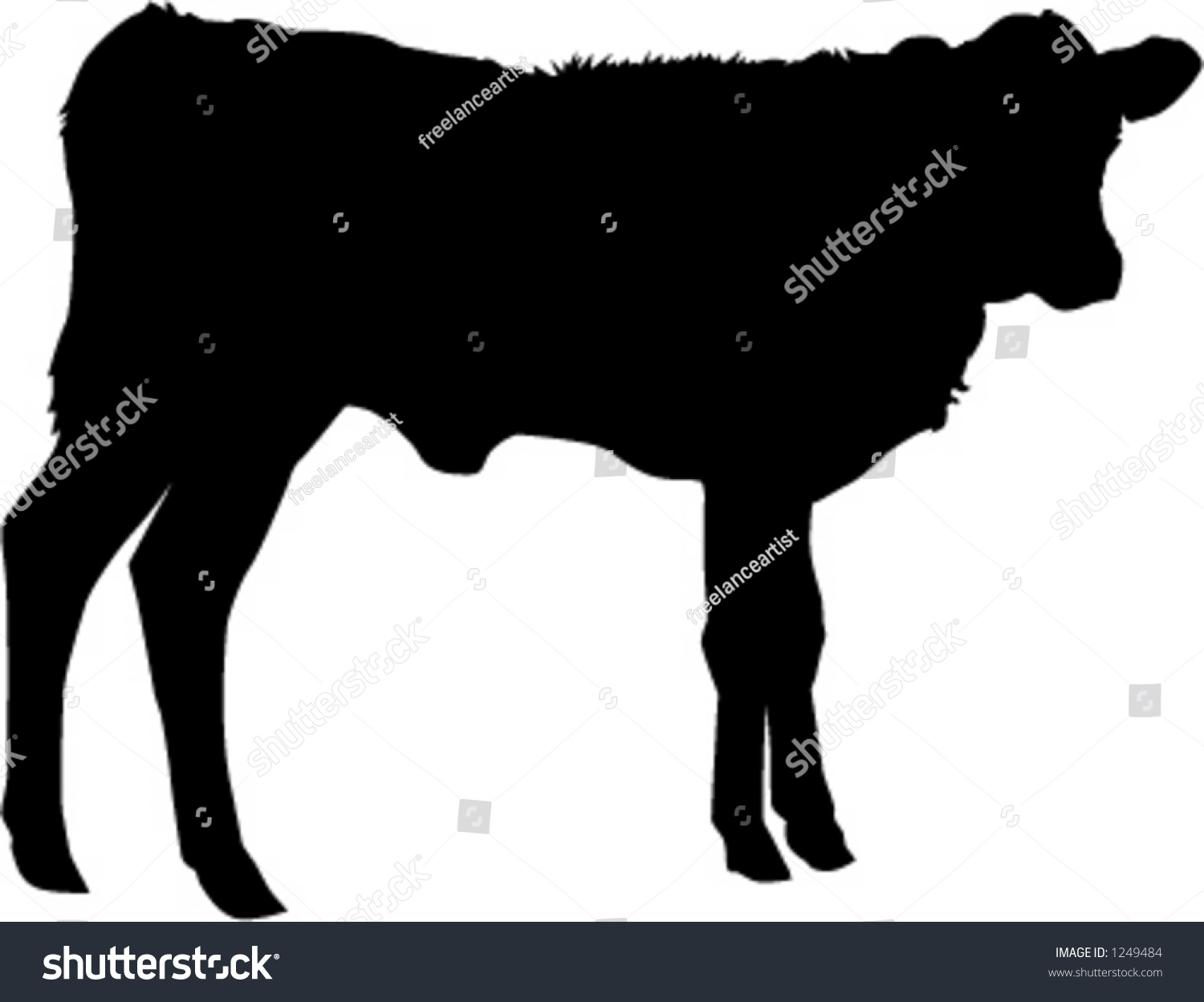 Silhouette Calf Stock Vector (royalty Free) 1249484 