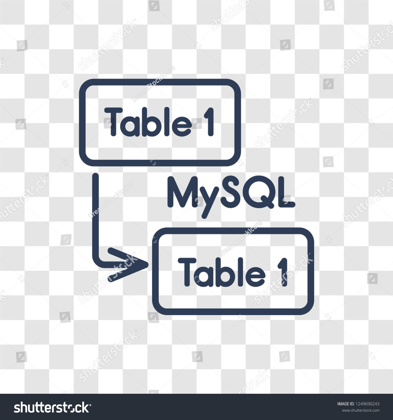 Mysql Icon Trendy Linear Mysql Logo: vector de stock (libre de regalías ...