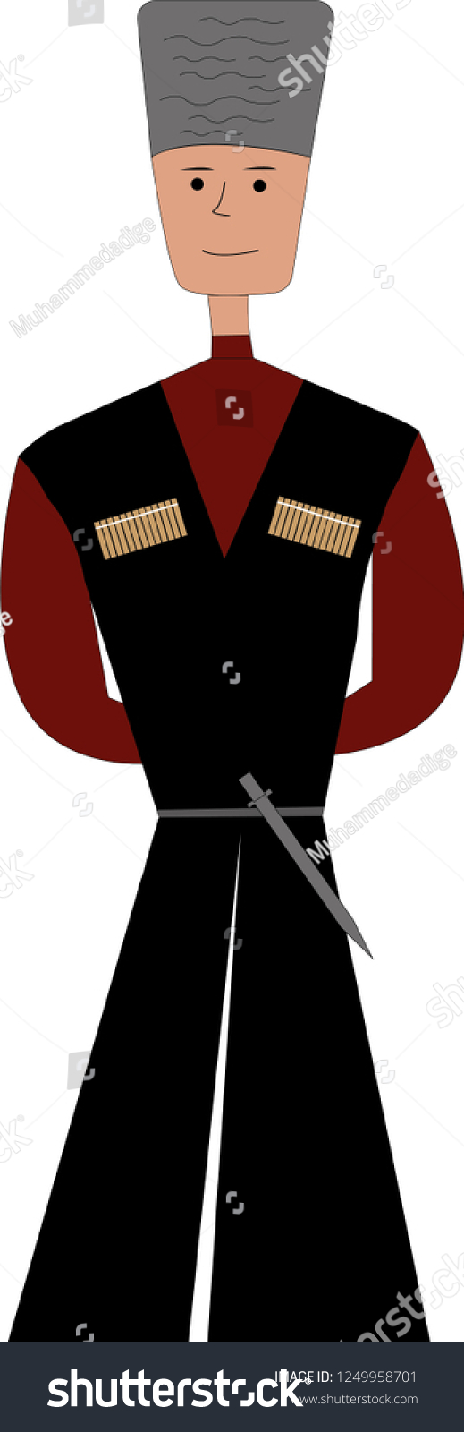 Circassian Caucasian Adige Guy Stock Vector Royalty Free 1249958701 Shutterstock