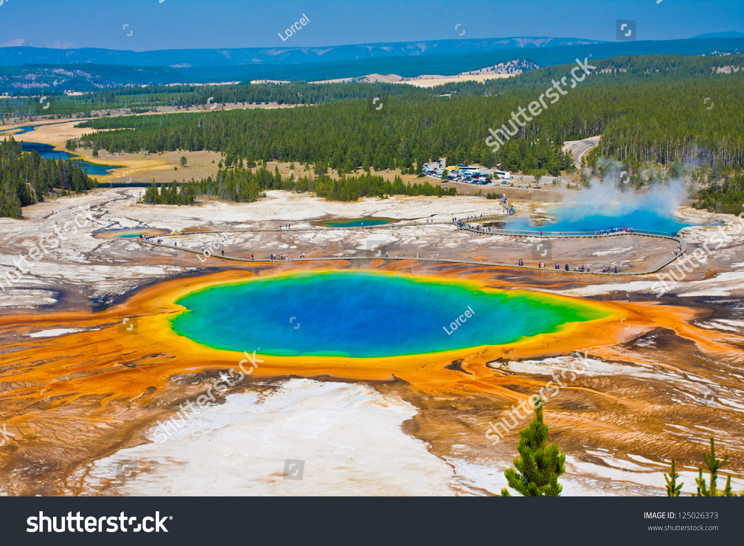 Grand Prismatic Spring Yellowstone National Park Stock Photo 125026373 ...