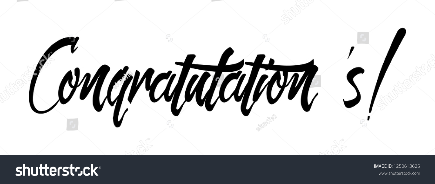 Congratulations Vector Typography Backgroundtypography Photo Overlay