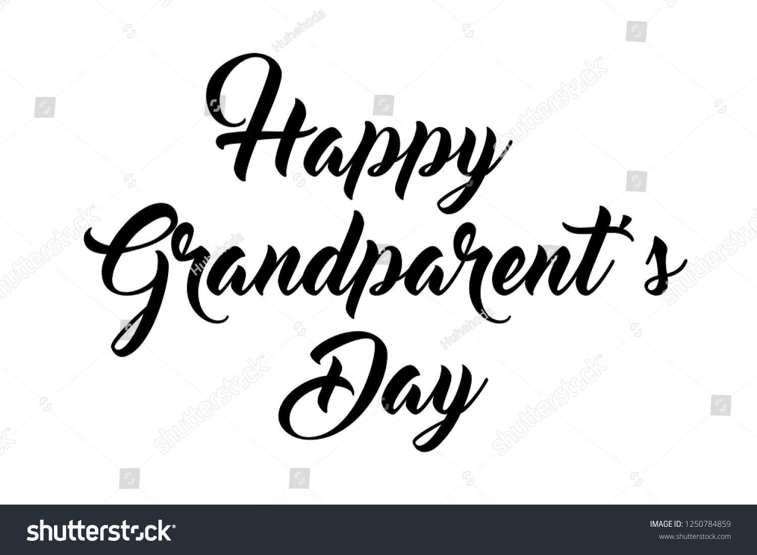 Best Grandpa Happy Grandparents Day Calligraphy Stock Vector (Royalty ...