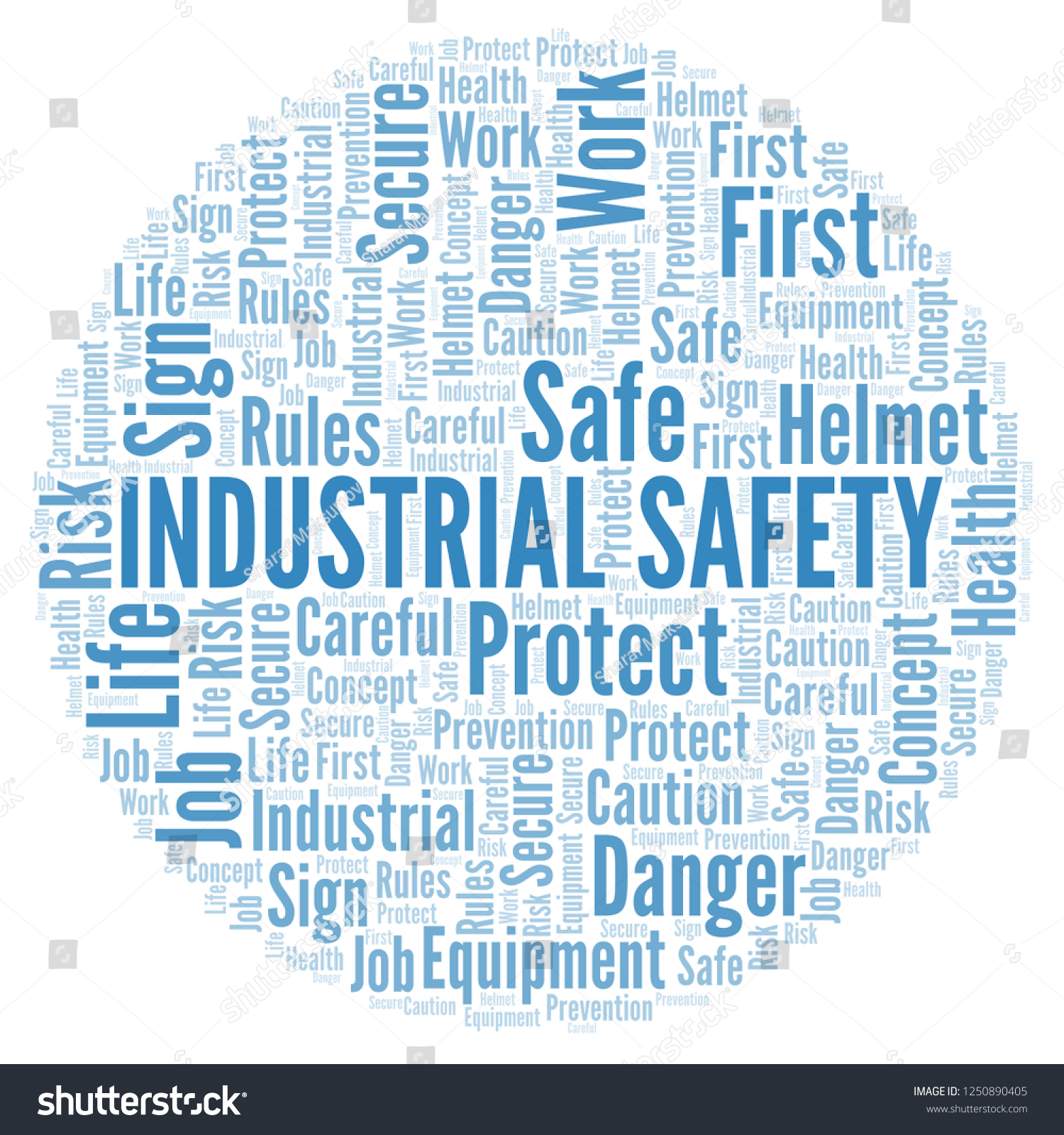 Industrial Safety Word Cloud 스톡 일러스트 1250890405 | Shutterstock